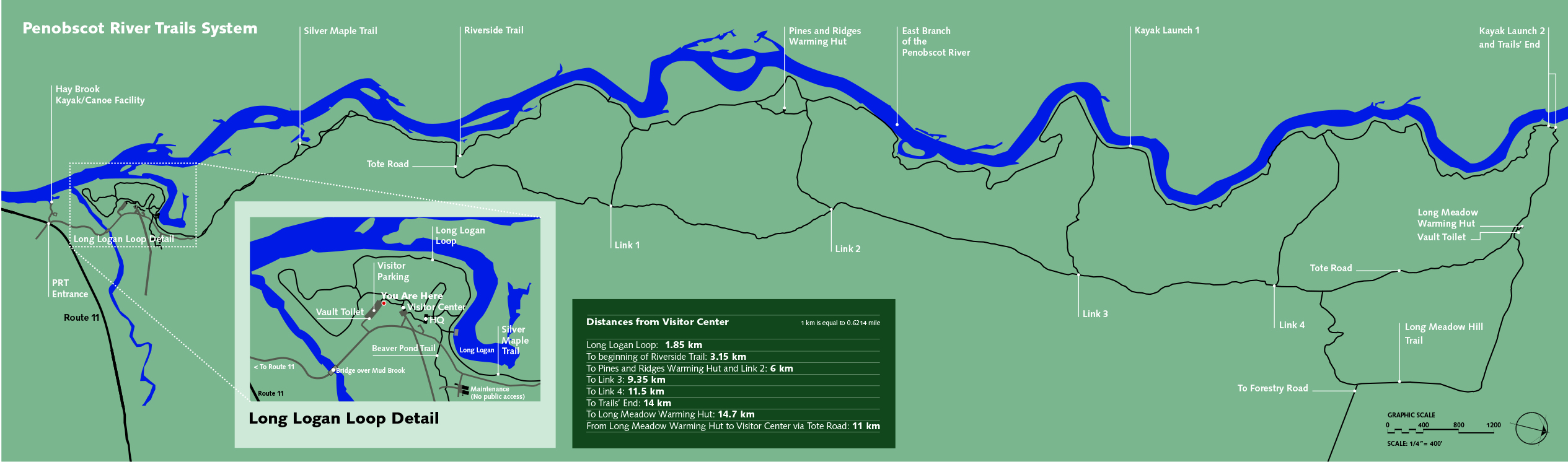 Map & Rules Penobscot River Trails, Grindstone, Maine