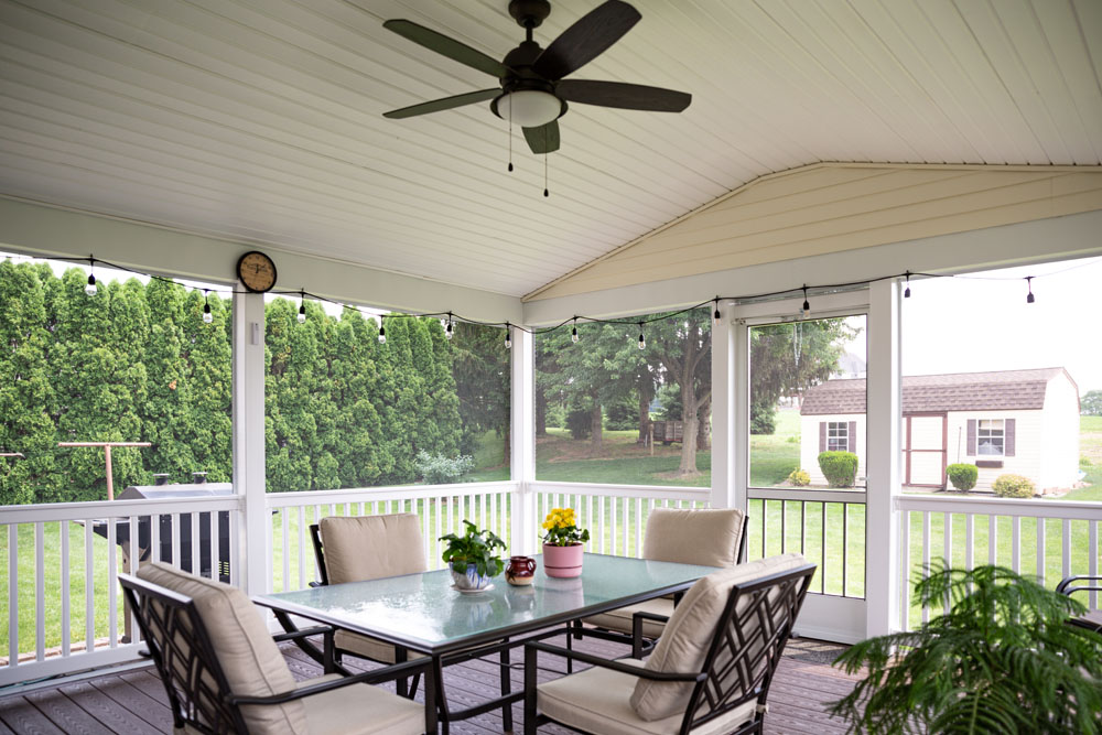The Kreider's Screened Porch Penryn Builders LLC