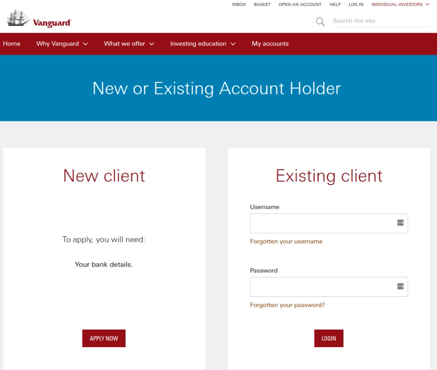 Review of Vanguard UK ISA Opening an Account