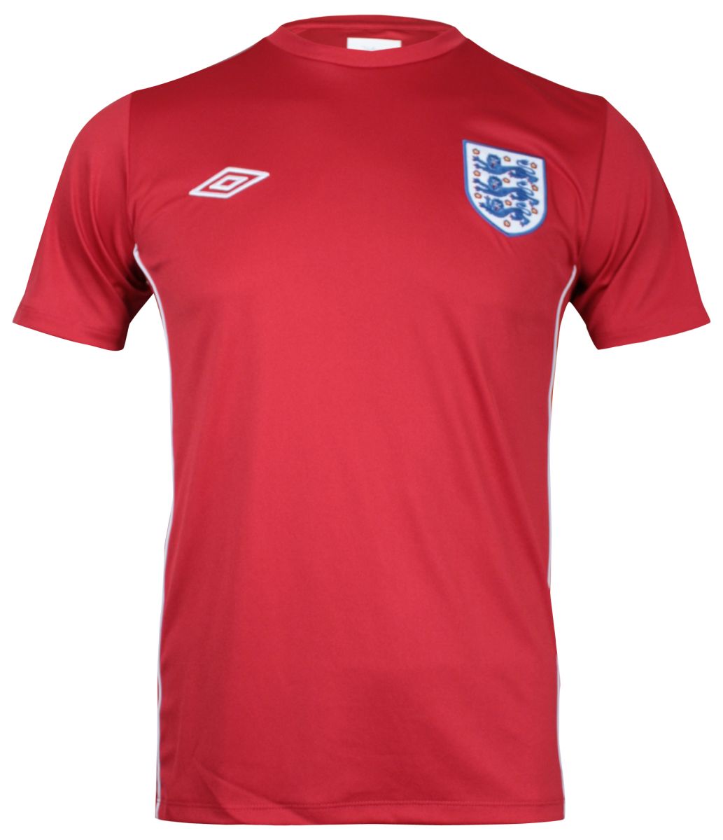 England Tailored by Umbro away football soccer shirt red eBay