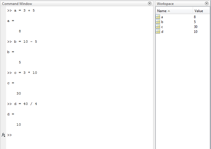 Interacting & Saving Variables — Matlab Boot Camp