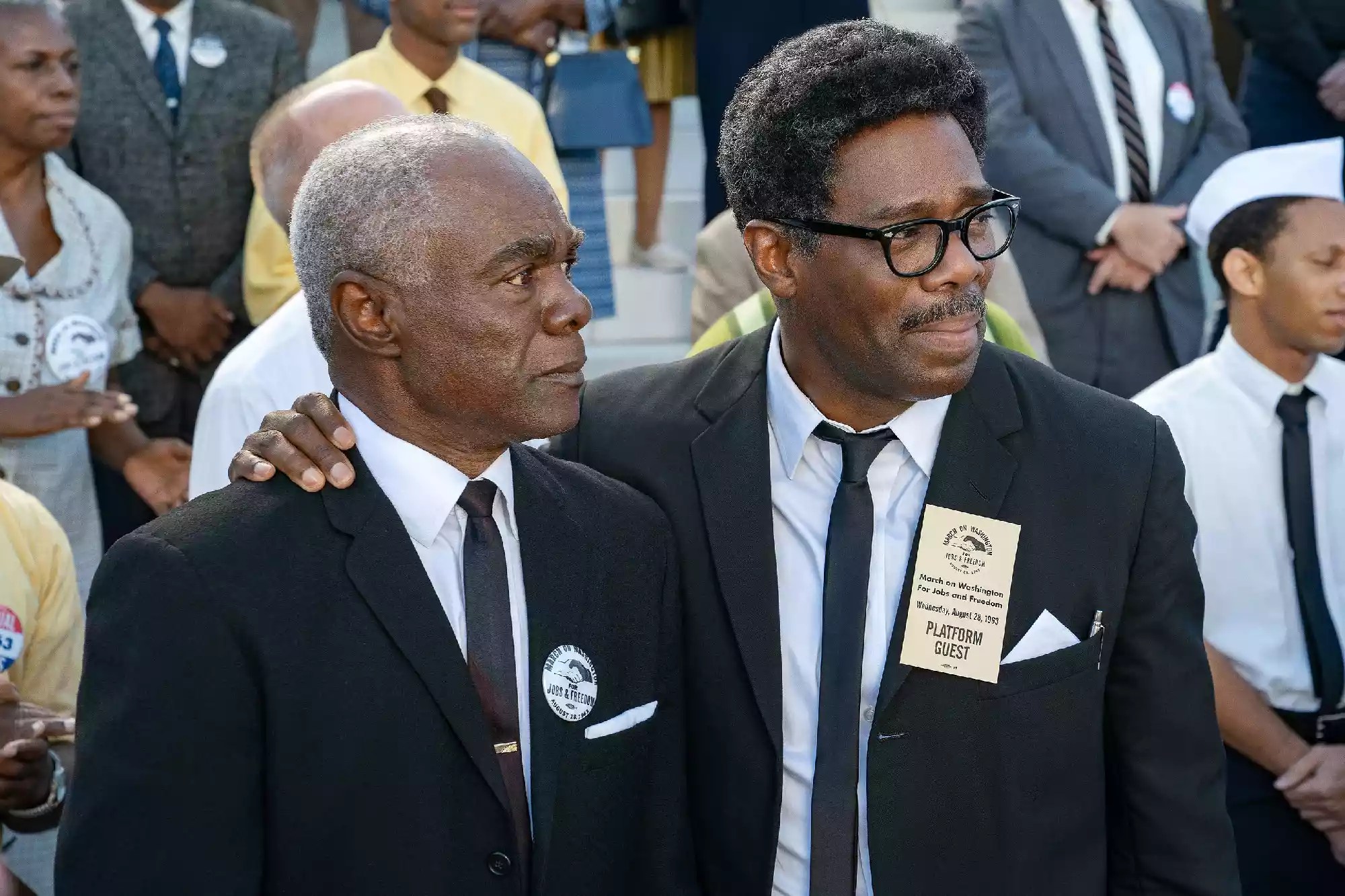 Glynn Turman as A Philip Randolph and Colman Domingo as Bayard Rustin in Rustin