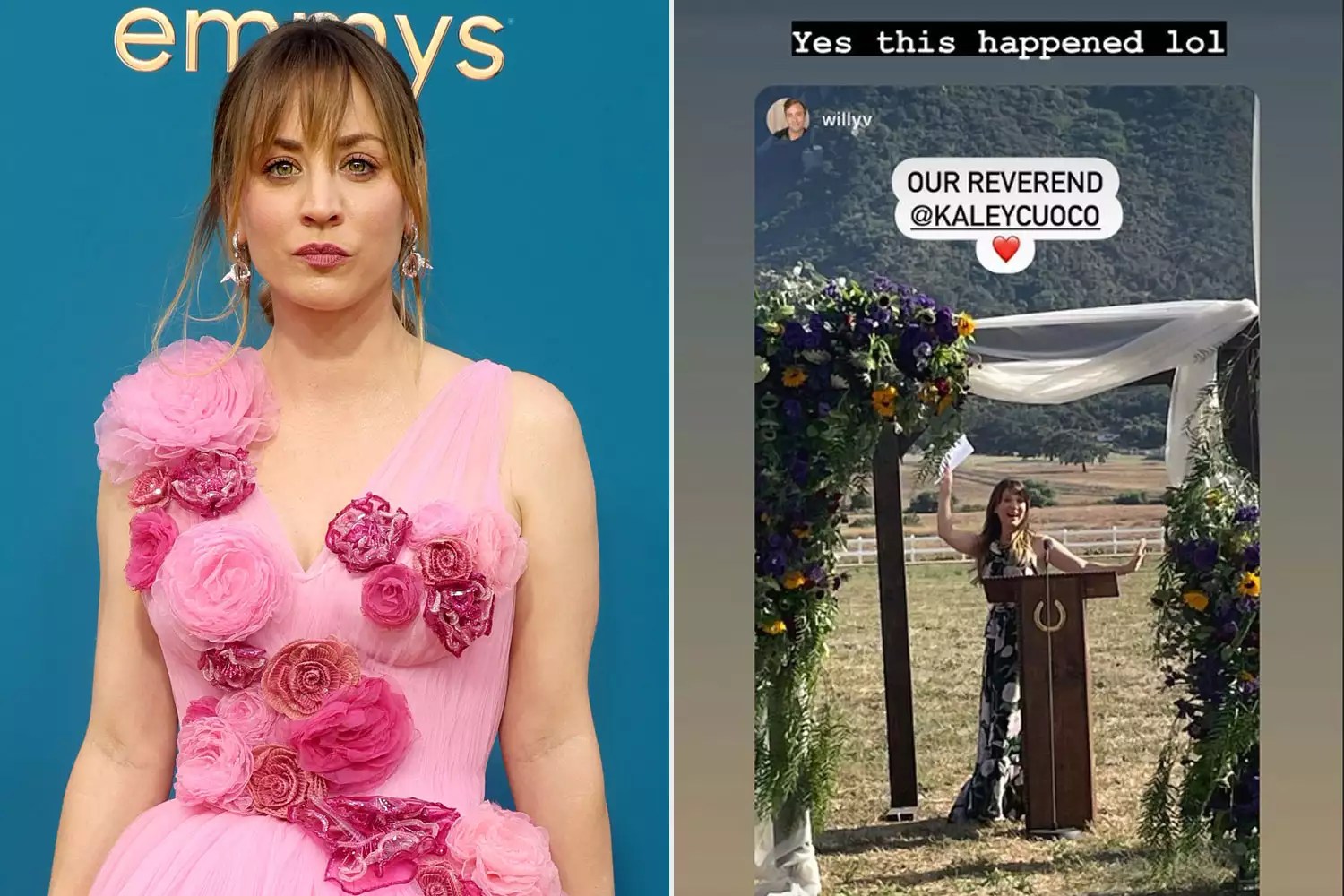 Kaley Cuoco Turns Reverend At Friends' Wedding: &lsquo;I Got To Marry My Nearest and Dearest Today&rsquo;.