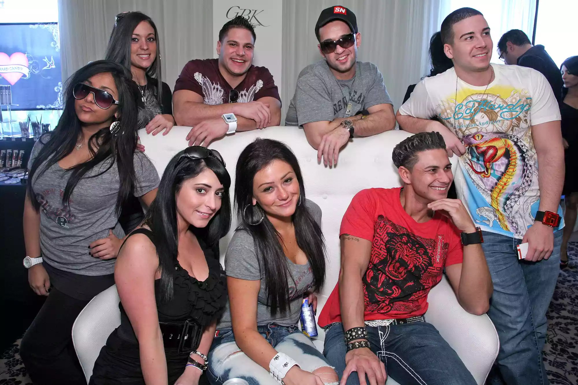 Jersey Shore cast members attend GBK&rsquo;s Gift Lounge for the 2010 Golden Globes Nominees and Presenters Day 1 on January 16, 2010 in Los Angeles, California.