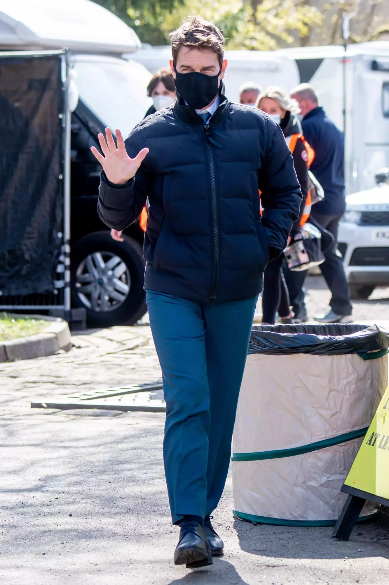 Tom Cruise and Hayley Atwell are seen on the set of Mission Impossible 7
