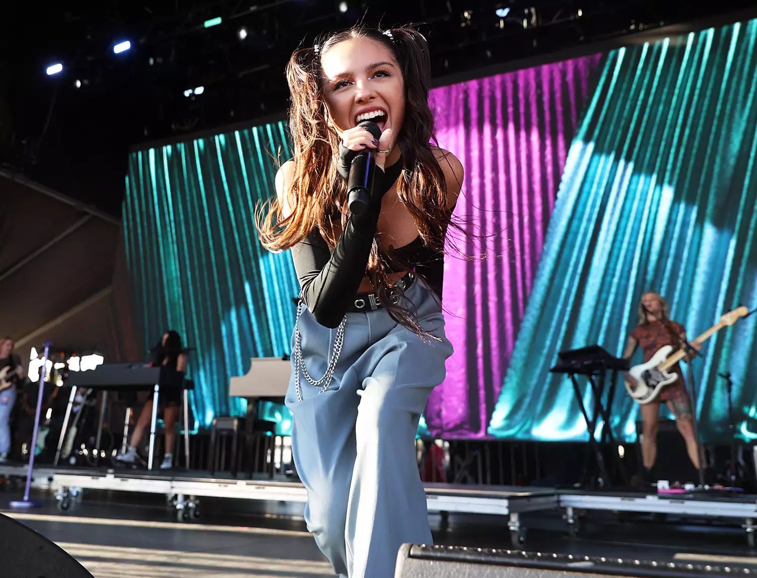 Olivia Rodrigo performs on the Daytime Stage at the 2021 iHeartRadio Music Festival at AREA15 on September 18, 2021 in Las Vegas, Nevada.