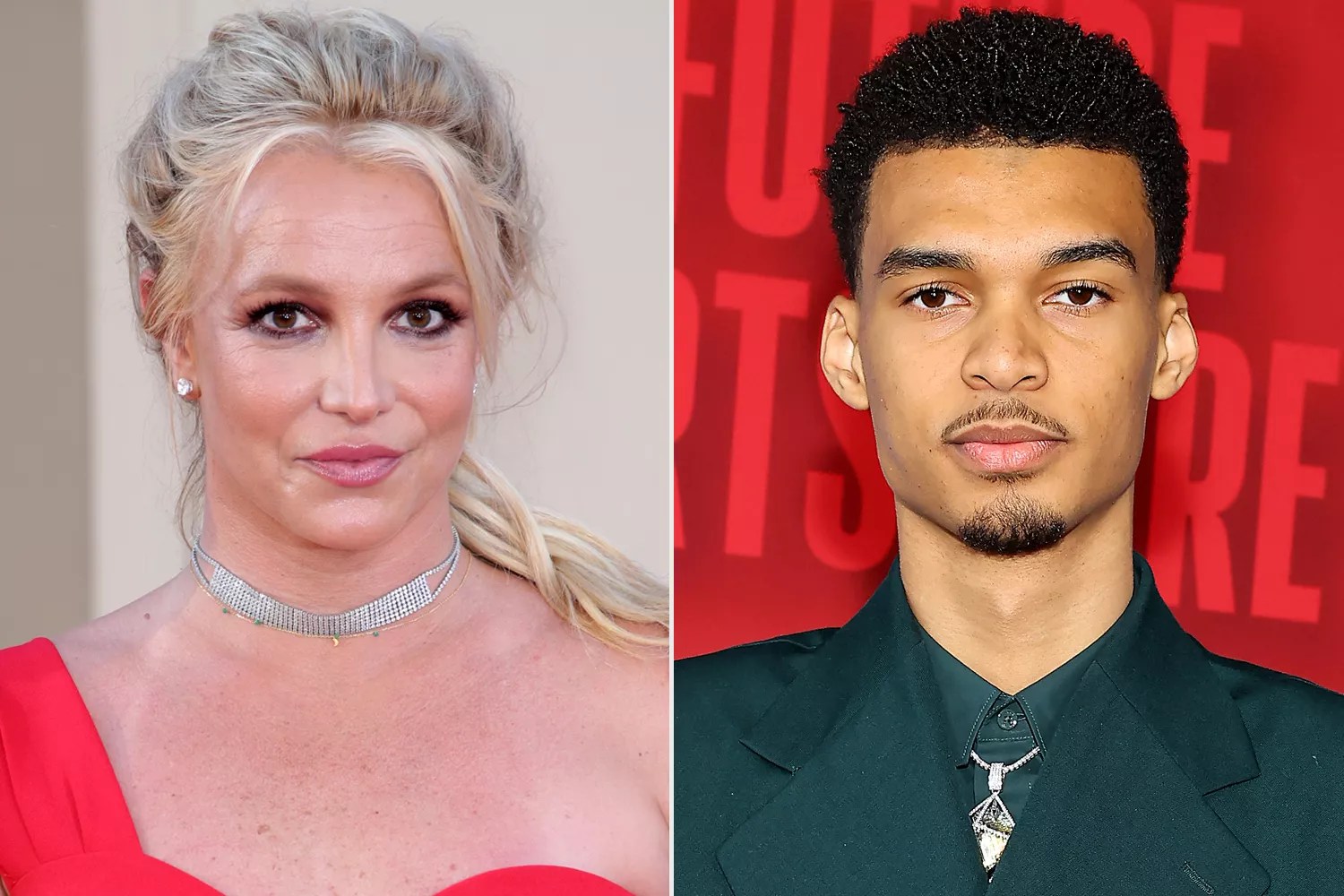 Britney Spears and NBA player Victor Wembanyama