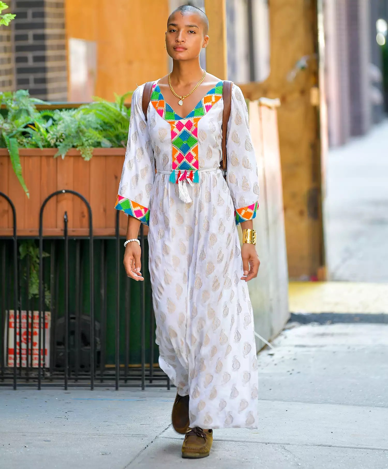 Indya Moore is seen in Chelsea on July 24, 2021 in New York City.