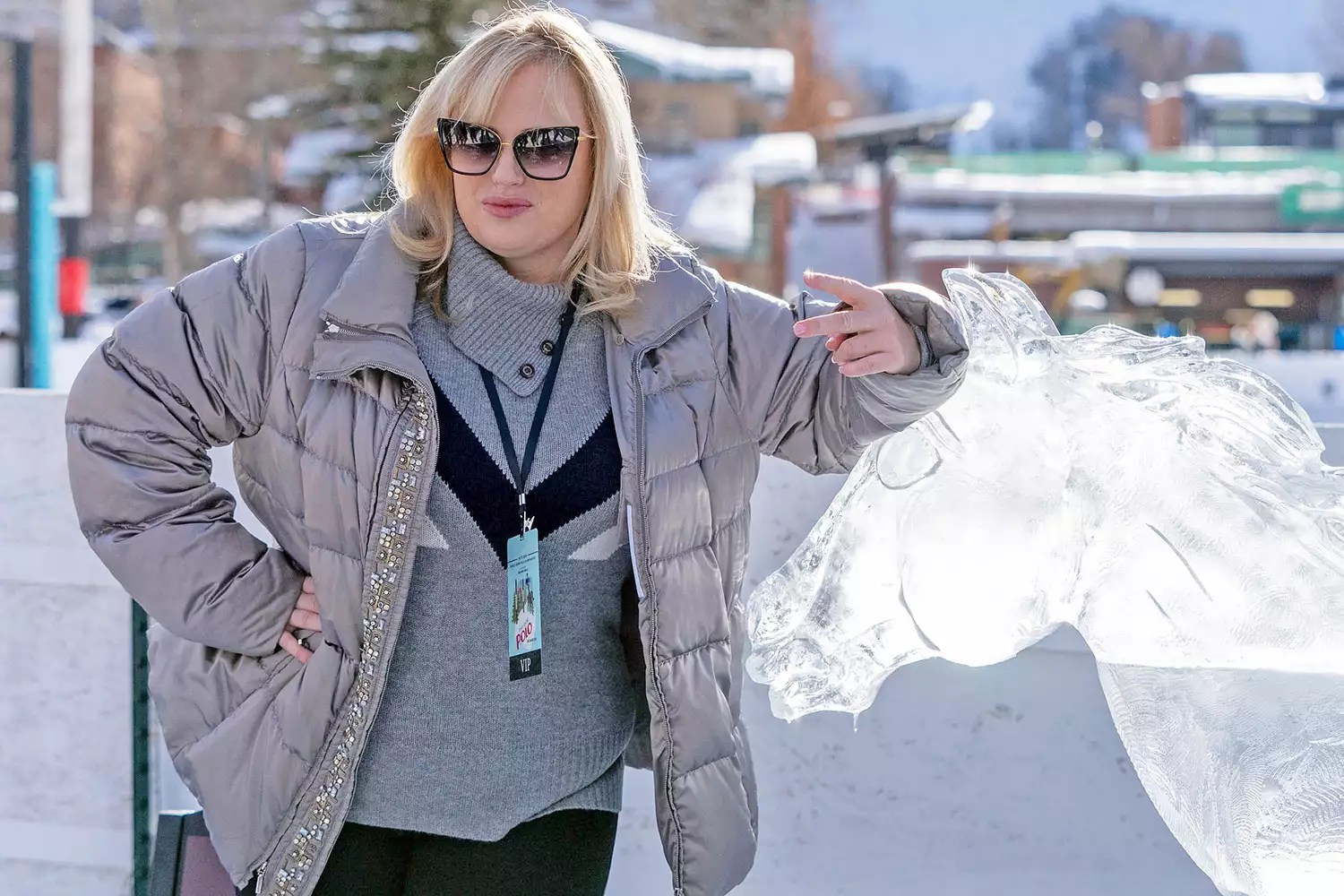 Rebel Wilson is all smiles as she is seen hanging out at day one of the World Snow Polo Championships in Aspen, Colorado. Posing for photos with Oso and Kitty