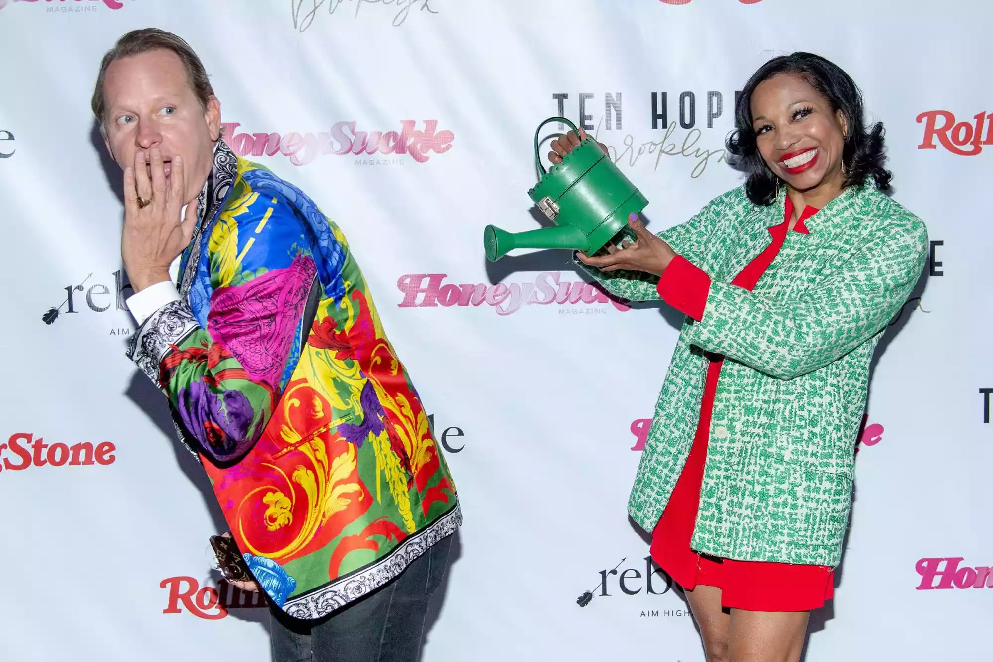 Carson Kressley and Christal Young attend Rebelle celebrates the 50th anniversary of 420 and the legalization of marijuana in New York at Ten Hope on April 20, 2021
