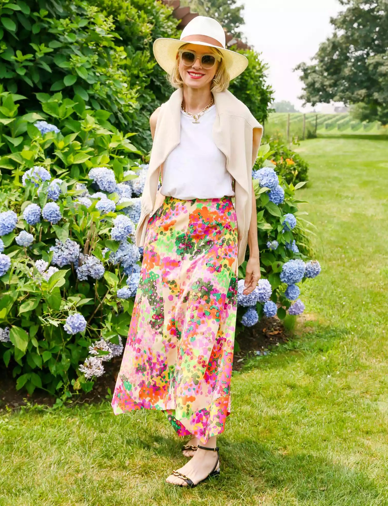 Naomi Watts attends the Mytheresa x Naomi Watts x Gucci Westman at The Wolffer Private Residence, Sagaponack, New York on July 20, 2021