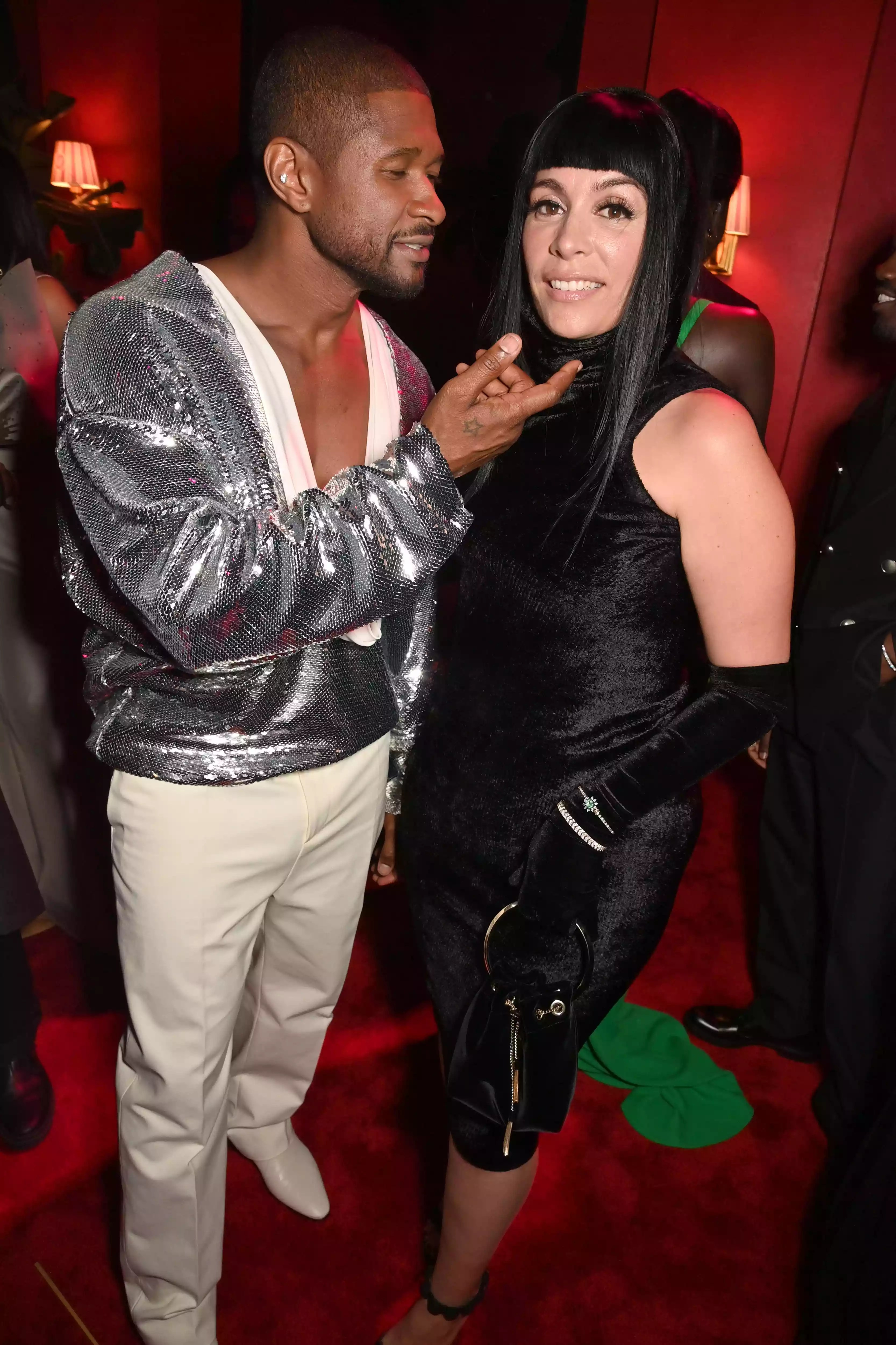Usher Jennifer Goicoechea Oscar Party Vanity Fair 03 10 24 Beverly Hills