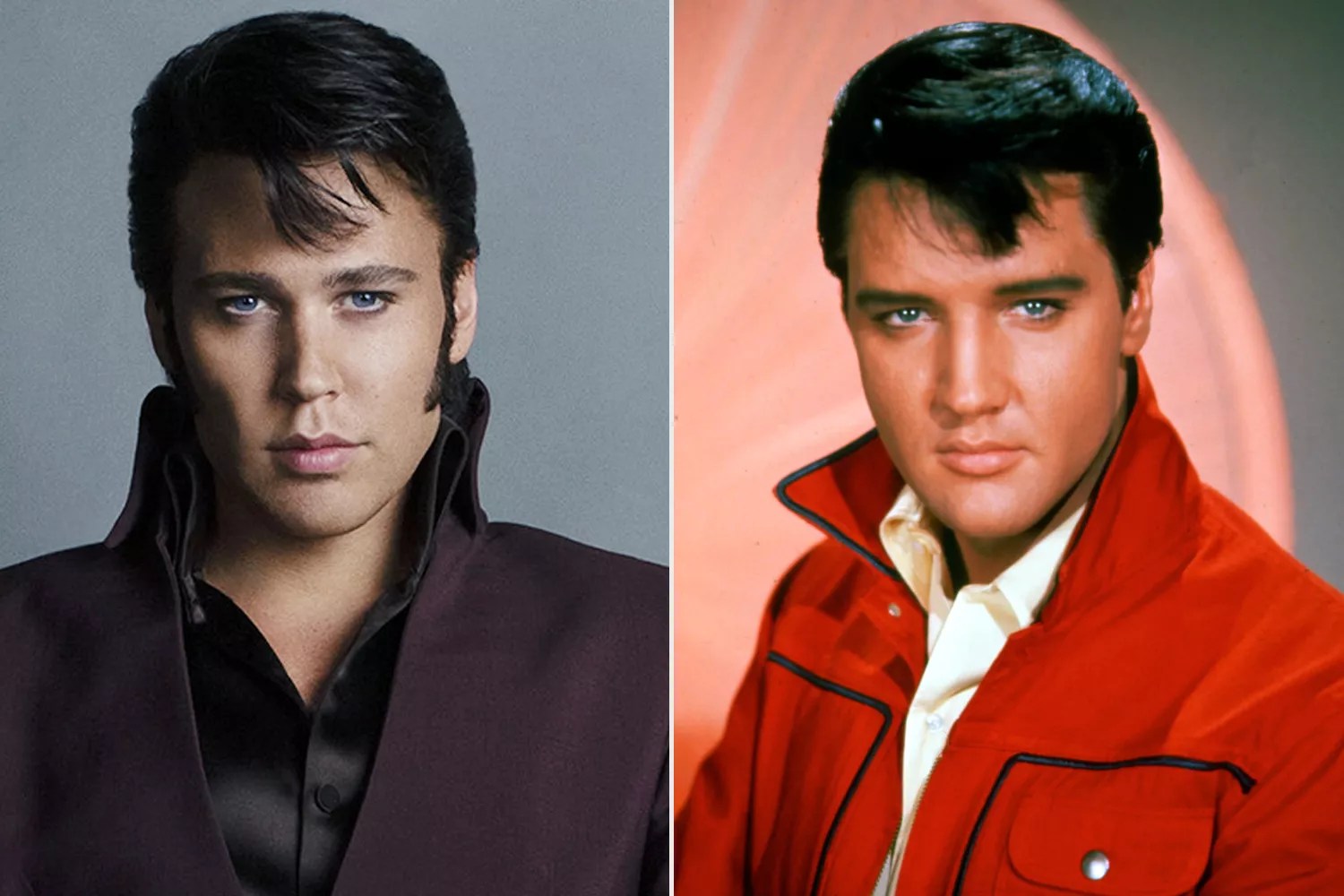 AUSTIN BUTLER as Elvis in Warner Bros. Pictures’ drama “ELVIS,” a Warner Bros. Pictures release.; 044636 02: Singer Elvis Presley poses for a studio portrait. (Photo by Liaison)