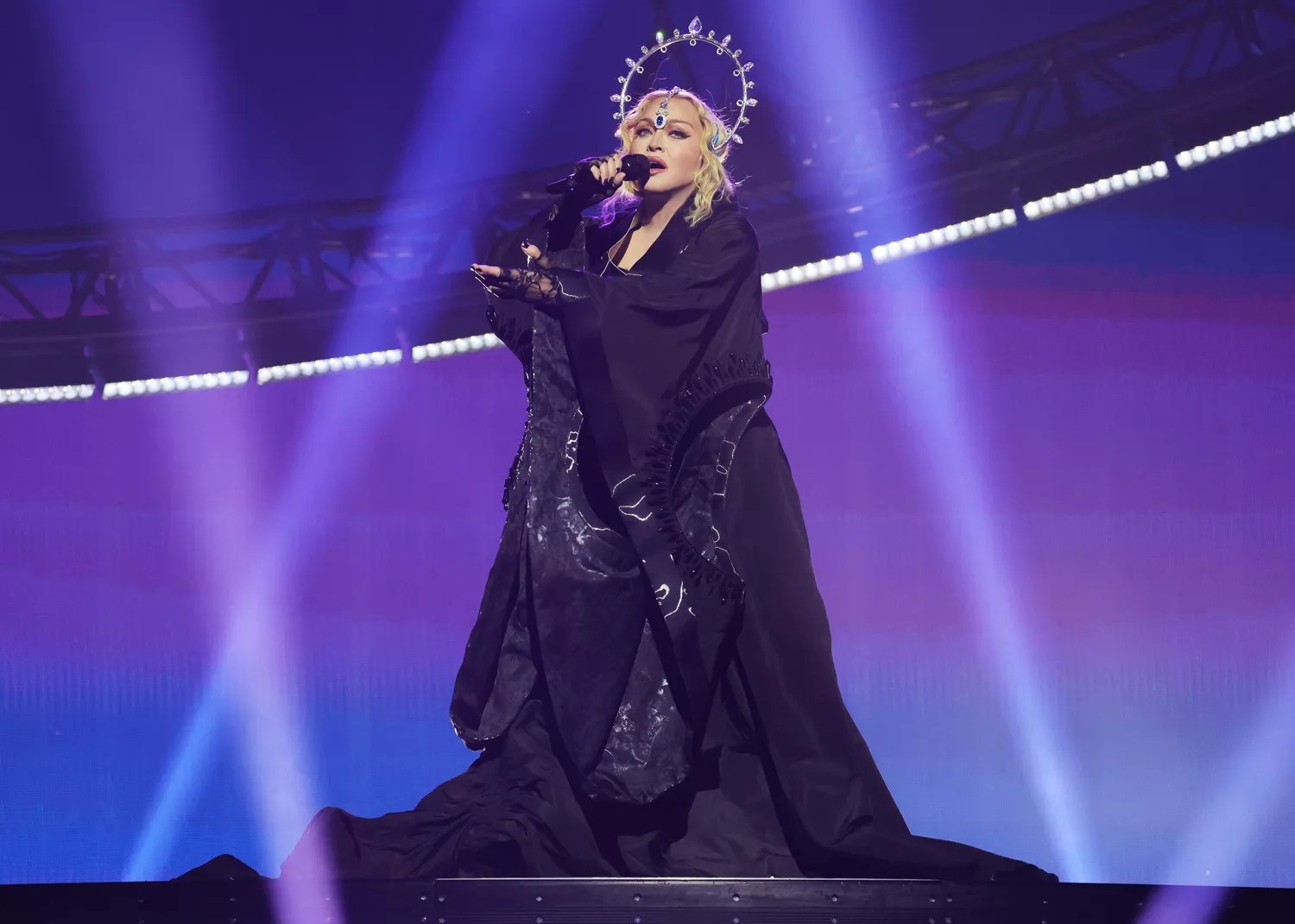 Madonna performs during opening night of The Celebration Tour at The O2 Arena on October 14, 2023