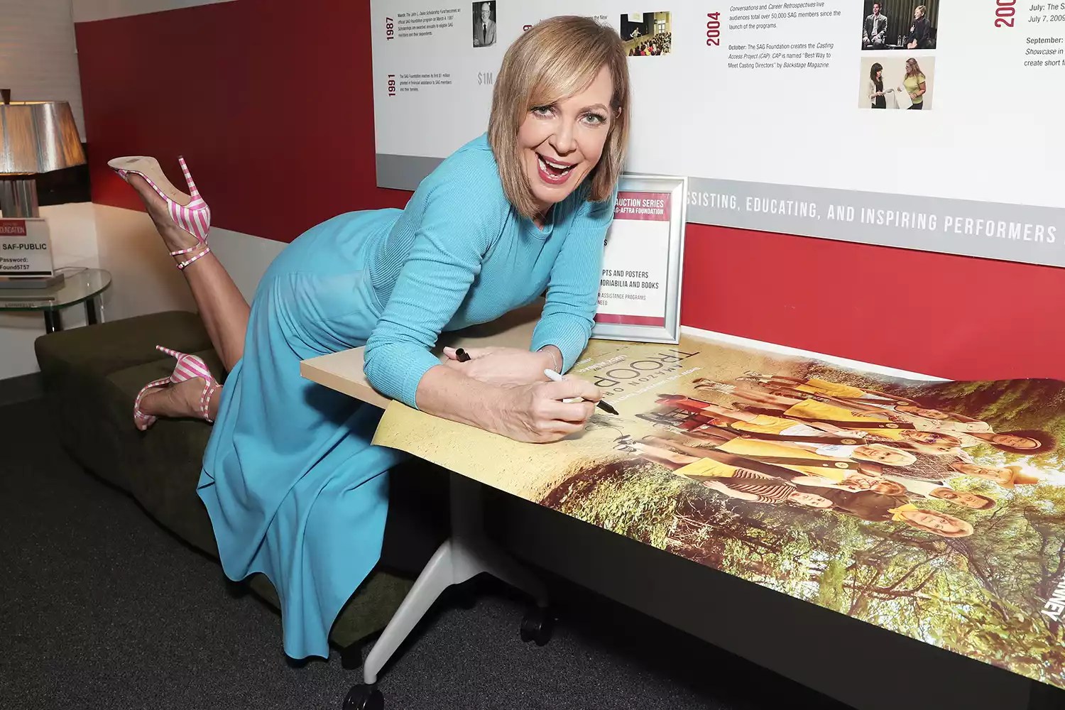 Allison Janney signs a &lsquo;Troop Zero&rsquo; poster at Amazon Studios Amazon Studios &lsquo;Troops Zero&rsquo; film SAG AFTRA Foundation screening, Los Angeles, USA - 04 Feb 2020