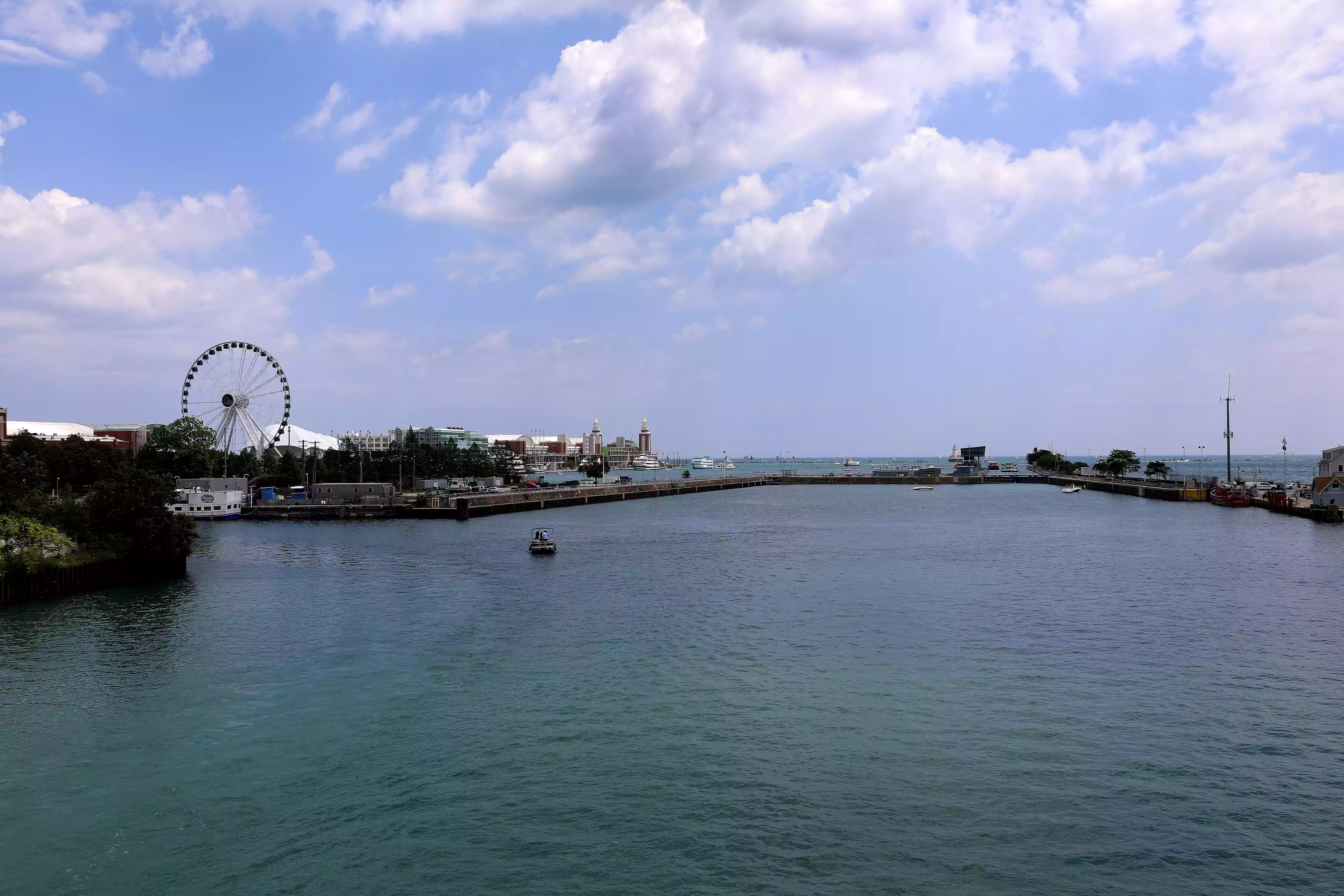 Navy Pier and The Chicago Harbor