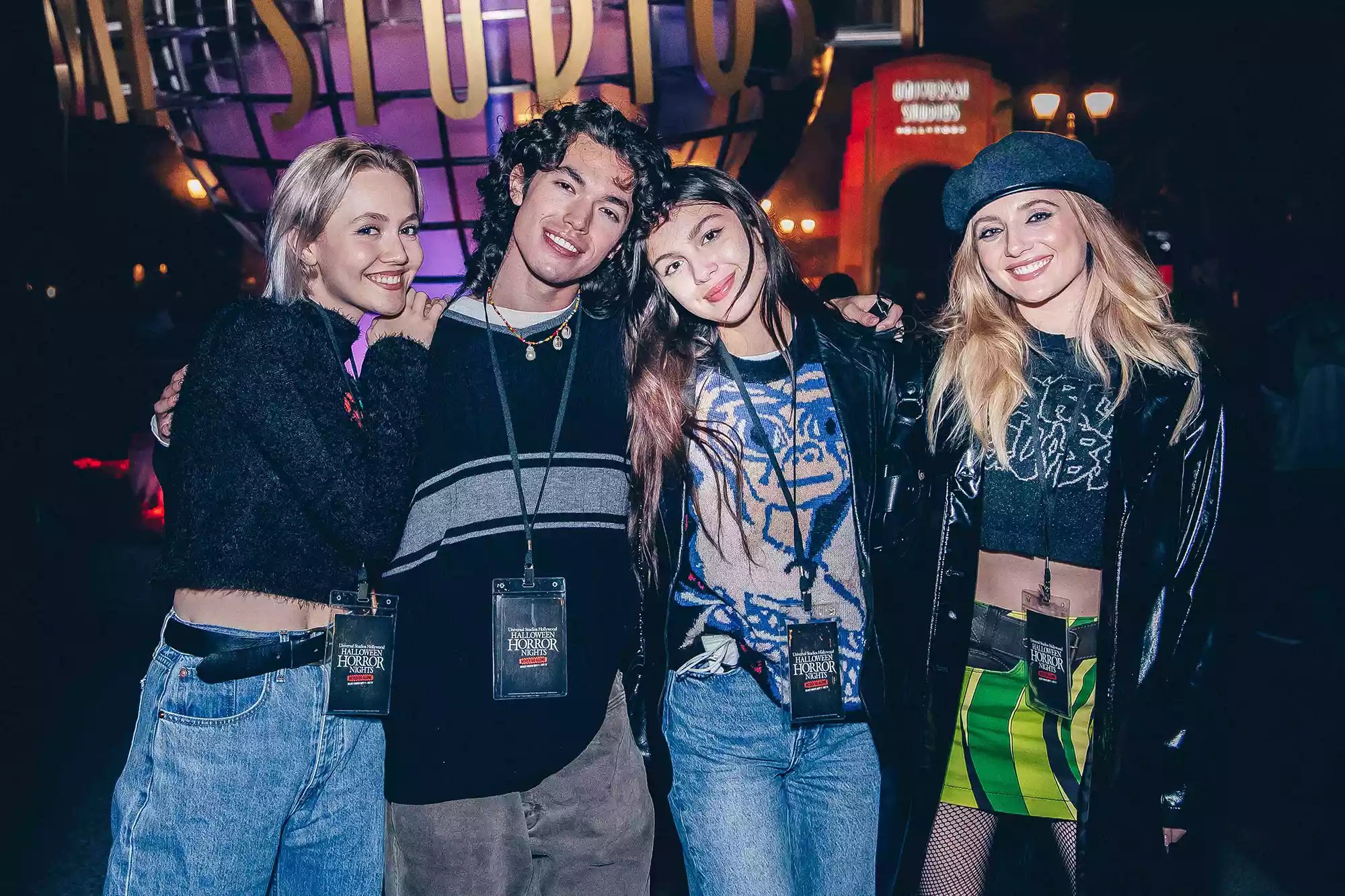 Iris Apatow, Conan Gray, Olivia Rodrigo, Lexie Jayy attend &ldquo;Halloween Horror Nights&rdquo; at Universal Studios Hollywood on Sunday, September 26, 2021.