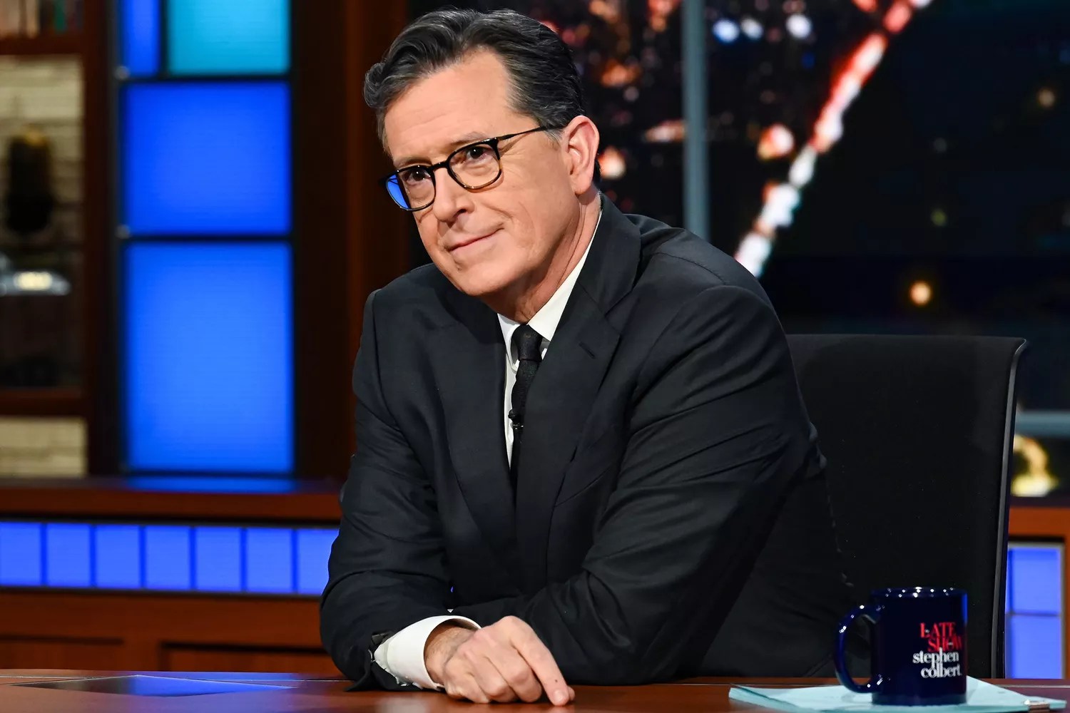 The Late Show with Stephen Colbert during Wednesday&rsquo;s January 26, 2022 show.
