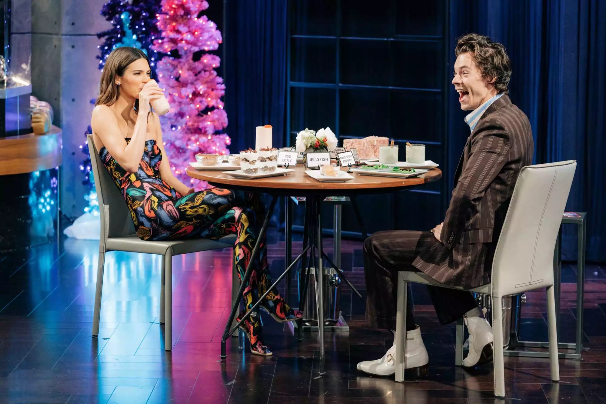 Harry Styles guest-hosts The Kendall Jenner Late Late Show with James Corden