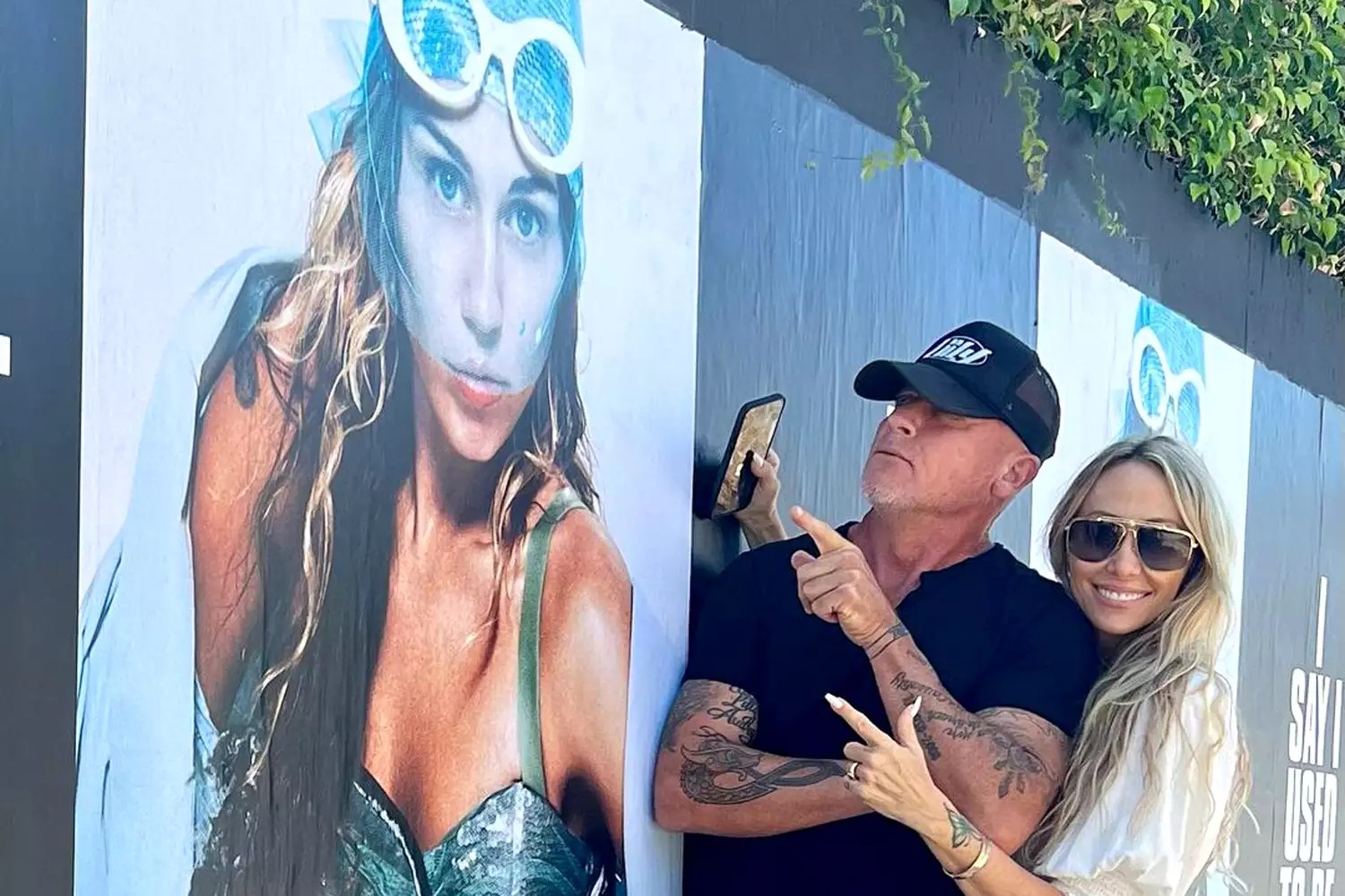 Tish Cyrus and Husband Dominic Purcell Visit Miley Cyrus Poster Before Wedding