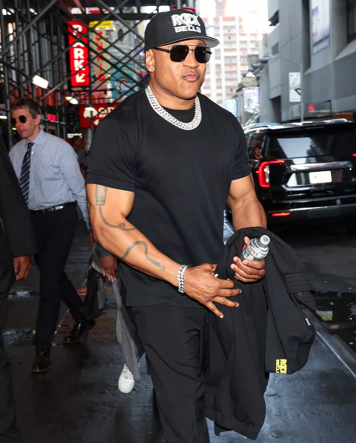 LL Cool J is seen arriving at CBS Studios on August 01, 2023 in New York City.