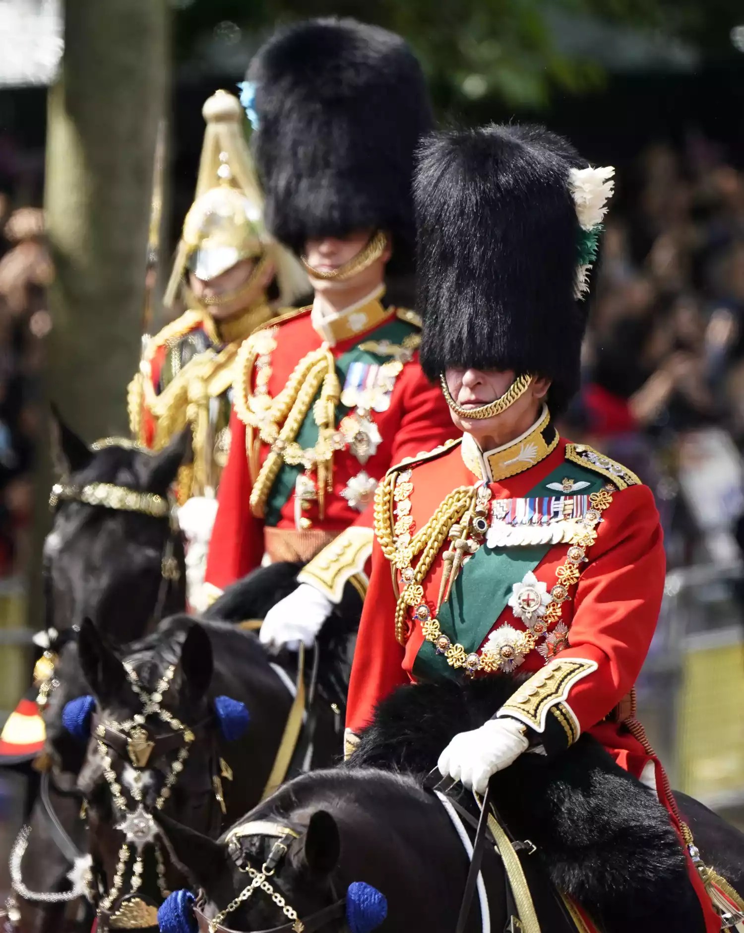 The Prince of Wales takes part in the Royal Procession leaves Buckingham Palace for the Trooping the Colour