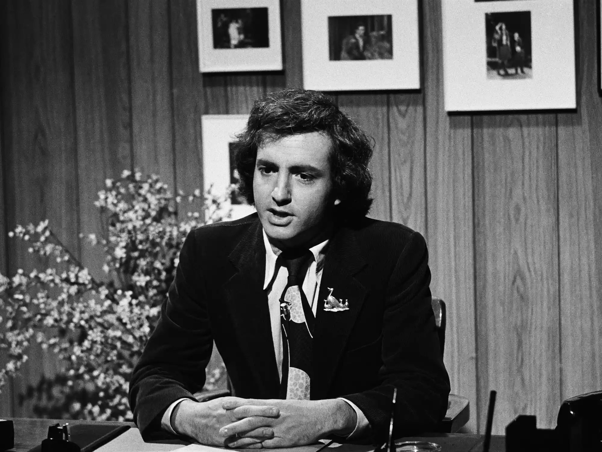 SATURDAY NIGHT LIVE &ndash; Episode 21 &ndash; Air Date 05/22/1976 &ndash; Pictured: (l-r) Lorne Michaels during &ldquo;The New Beatles Offer&rdquo; skit on May 22, 1976 (Photo by NBCU Photo Bank/NBCUniversal via Getty Images via Getty Images)