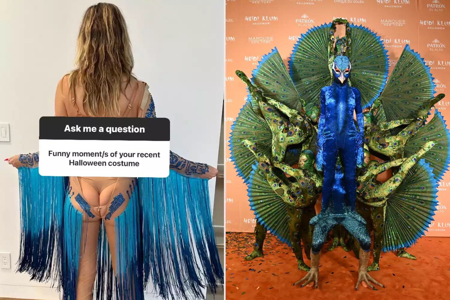 Heidi Klum Halloween costume BTS