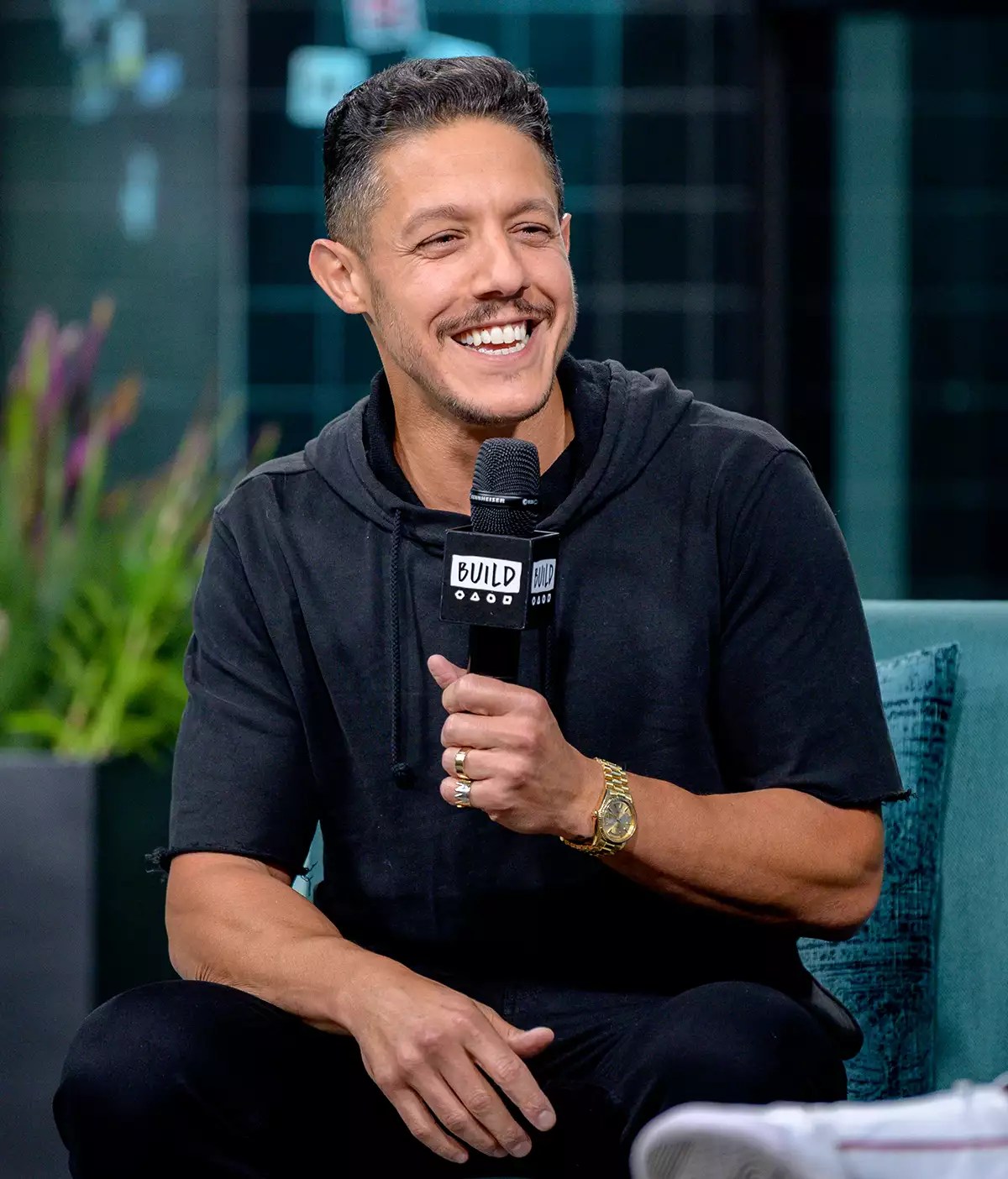Theo Rossi discusses &ldquo;Vault&rdquo; with the Build Series at Build Studio on June 10, 2019 in New York City.