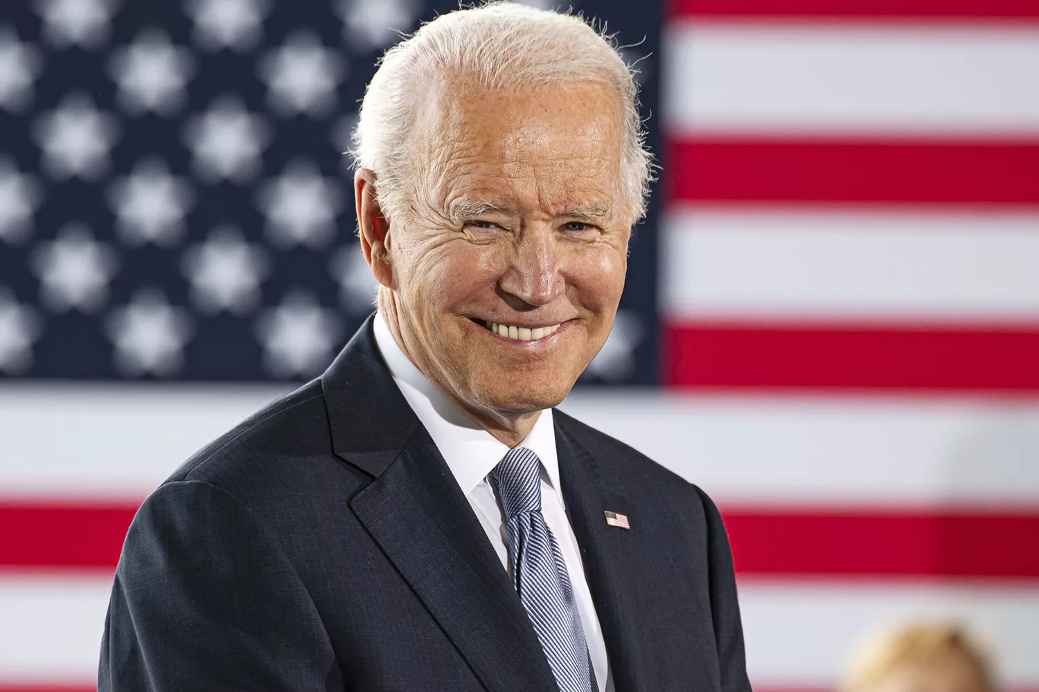 PORTLAND, OR - APRIL 21: U.S. President Joe Biden delivers remarks on infrastructure at the Portland Air National Guard base on April 21, 2022 in Portland, Oregon. The speech marks the beginning of the president&rsquo;s multi-day trip to the Northwest, with stops in Portland and Seattle, Washington. (Photo by Nathan Howard/Getty Images)