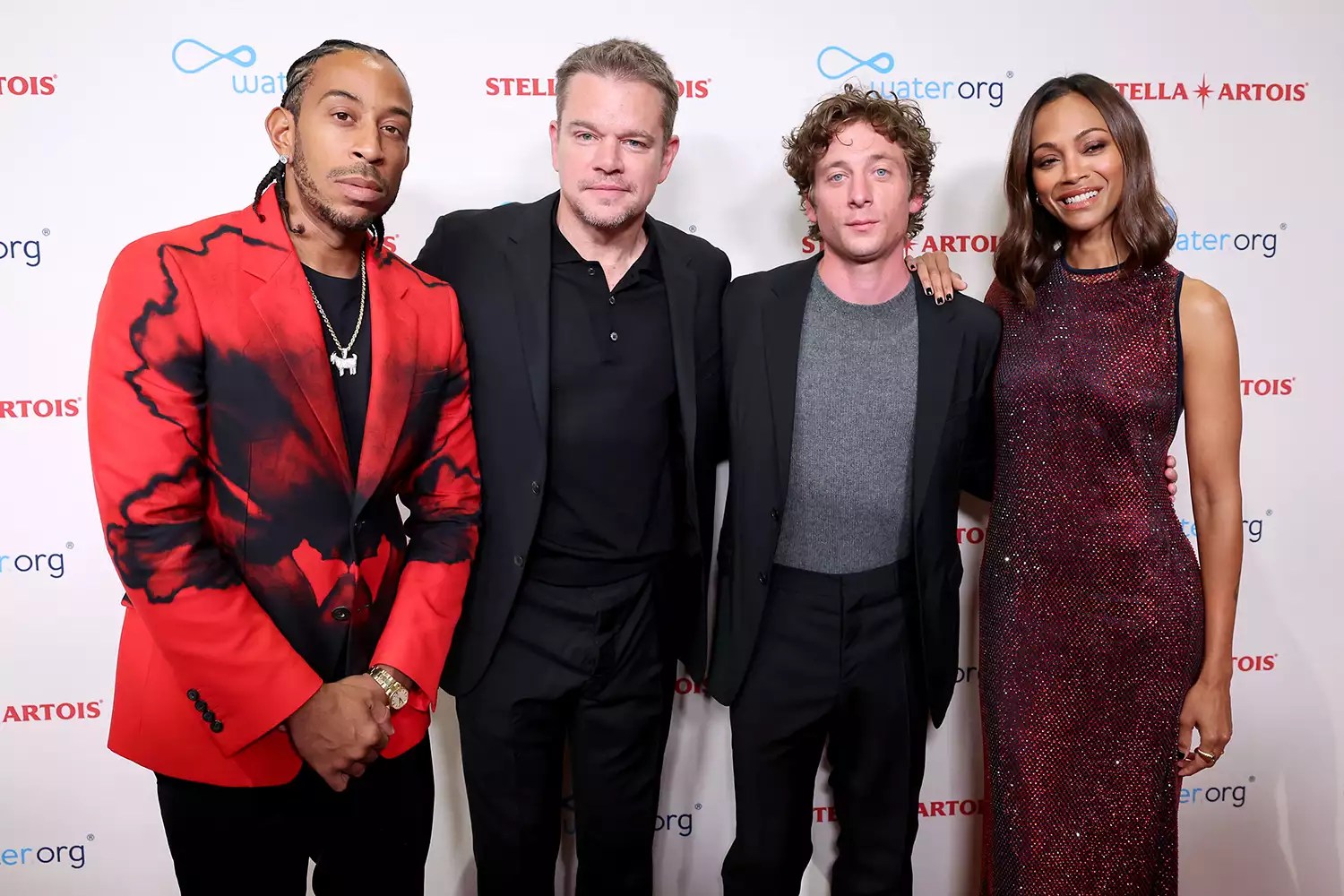 Ludacris, Matt Damon, Jeremy Allen White and Zoe Saldana attend The World&rsquo;s Most Fascinating Dinner at Hall Des Lumieres