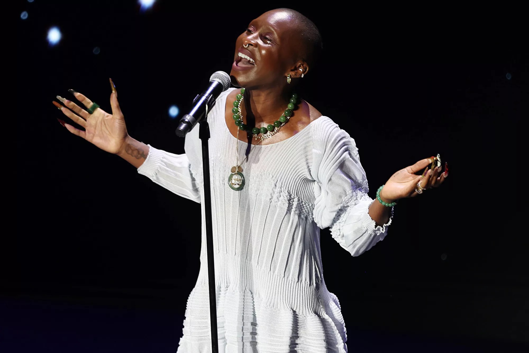 Cynthia Erivo performs during Goalkeepers 2023: Daytime Event at Jazz at Lincoln Center on September 20, 2023 in New York City.