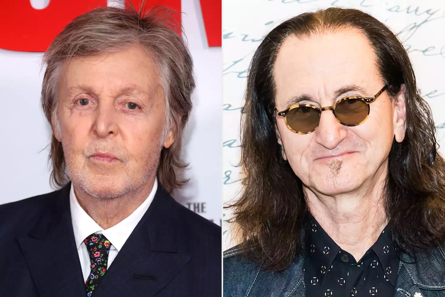 Sir Paul McCartney attends the UK Premiere of &ldquo;The Beatles: Get Back&rdquo; at Cineworld Empire on November 16, 2021 in London, England; Musician Geddy Lee signs copies of &ldquo;Geddy Lee&rsquo;s Big Beautiful Book Of Bass&rdquo; at Barnes &amp; Noble on July 19, 2019 in Philadelphia, Pennsylvania