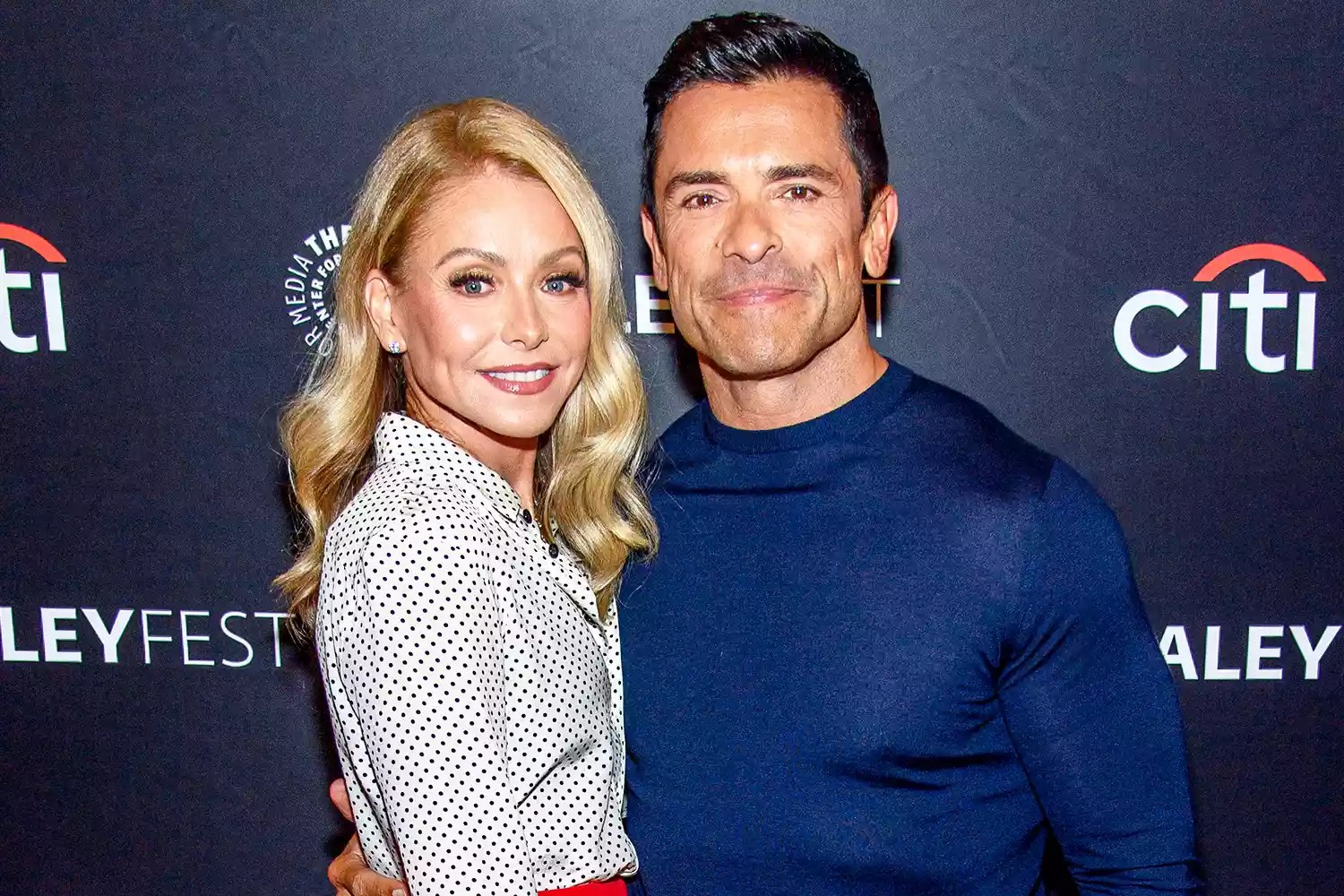 Kelly Ripa and Mark Consuelos attend Live with Kelly and Mark at PaleyFest 2023 in New York City