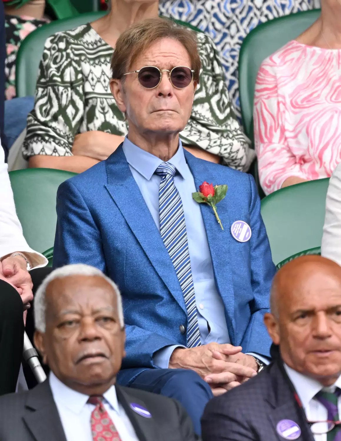 Sir Cliff Richard attends Day Three of Wimbledon 2022 at the All England Lawn Tennis and Croquet Club on June 29, 2022 in London, England. (