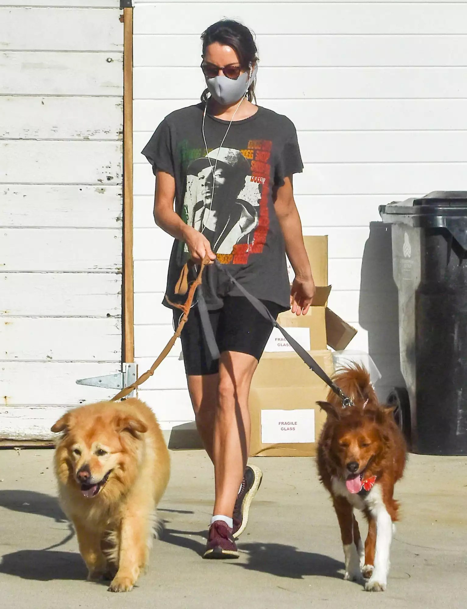Aubrey Plaza is seen on April 20, 2021 in Los Angeles, California