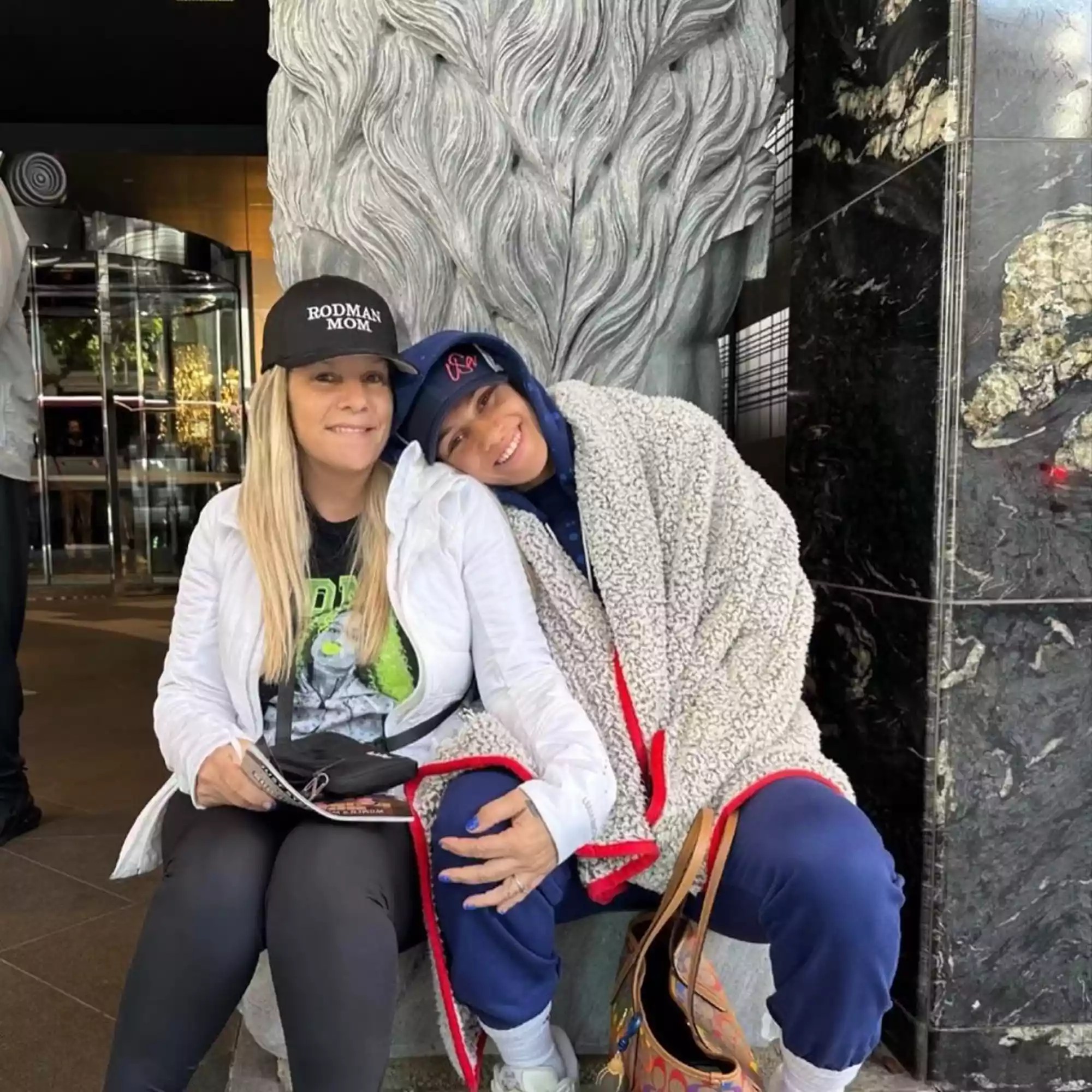 Trinity Rodman and her mom Michelle Moyer.