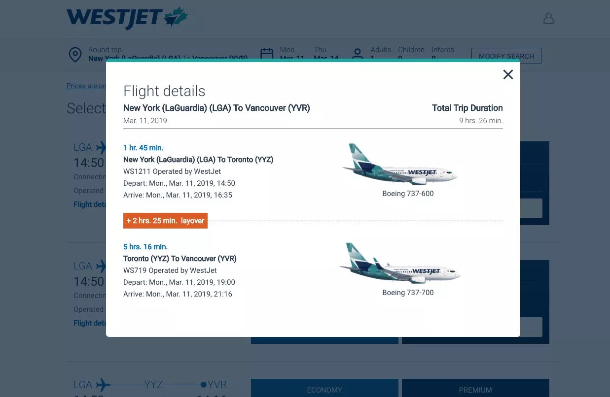 westjet-Airlines-flight-plane-model