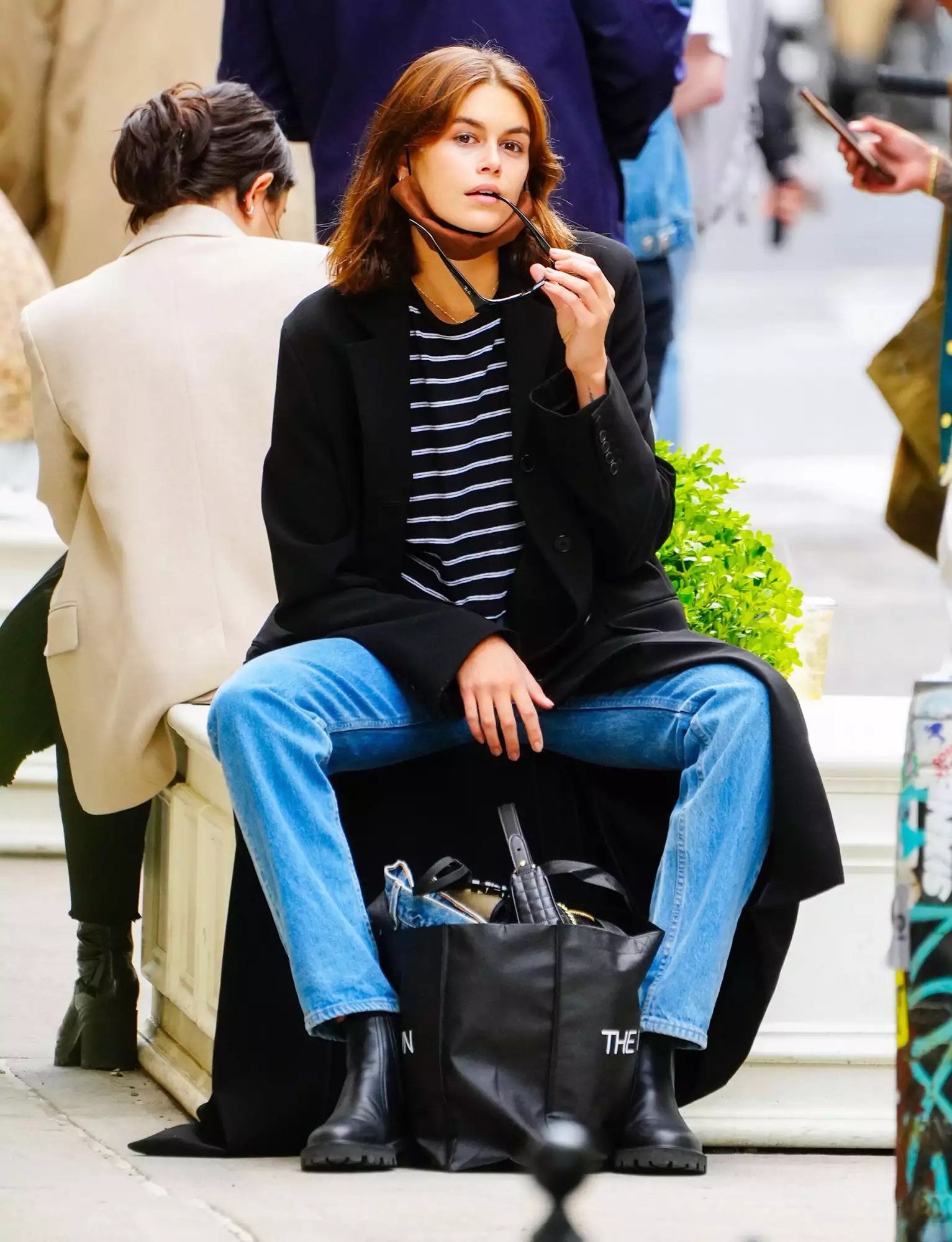 Kaia Gerber and Jacob Elordi Walk Hand-in-Hand in SoHo, New York City.