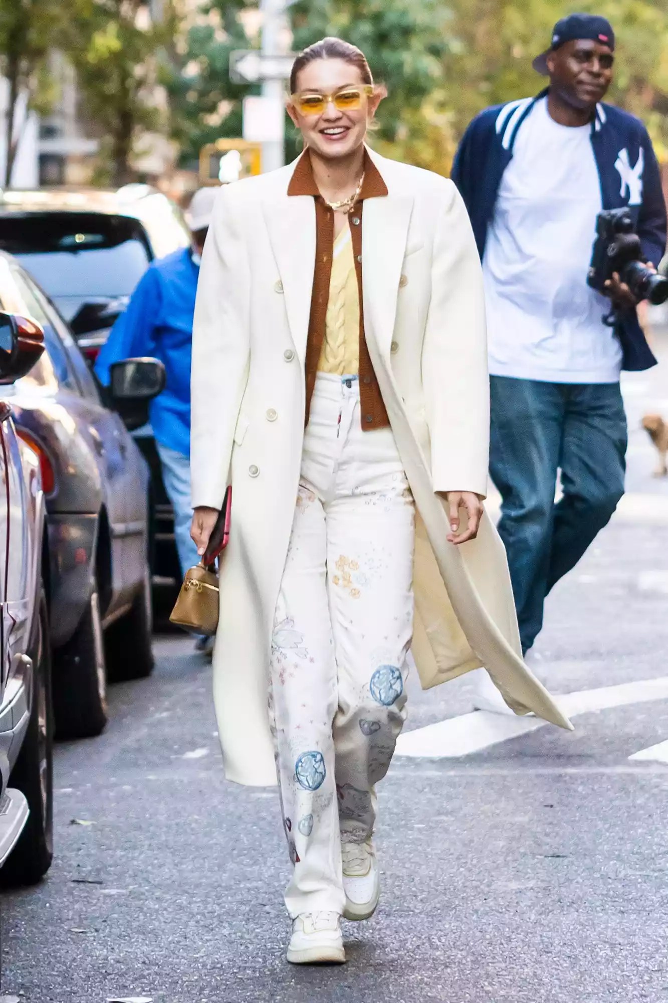 Gigi Hadid is seen in SoHo on October 11, 2021 in New York City.