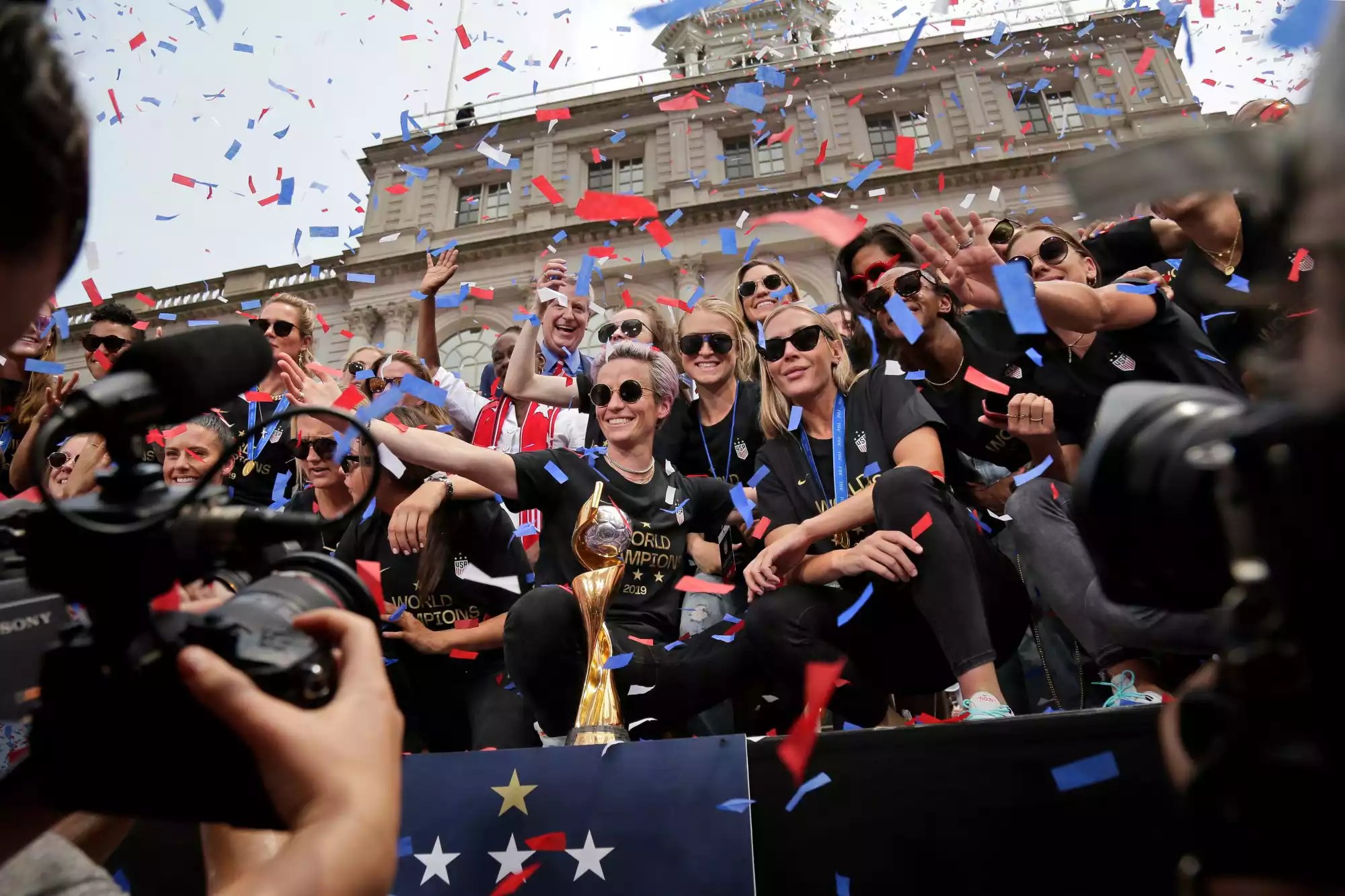 WWCup US Returns Home Soccer, New York, USA - 10 Jul 2019