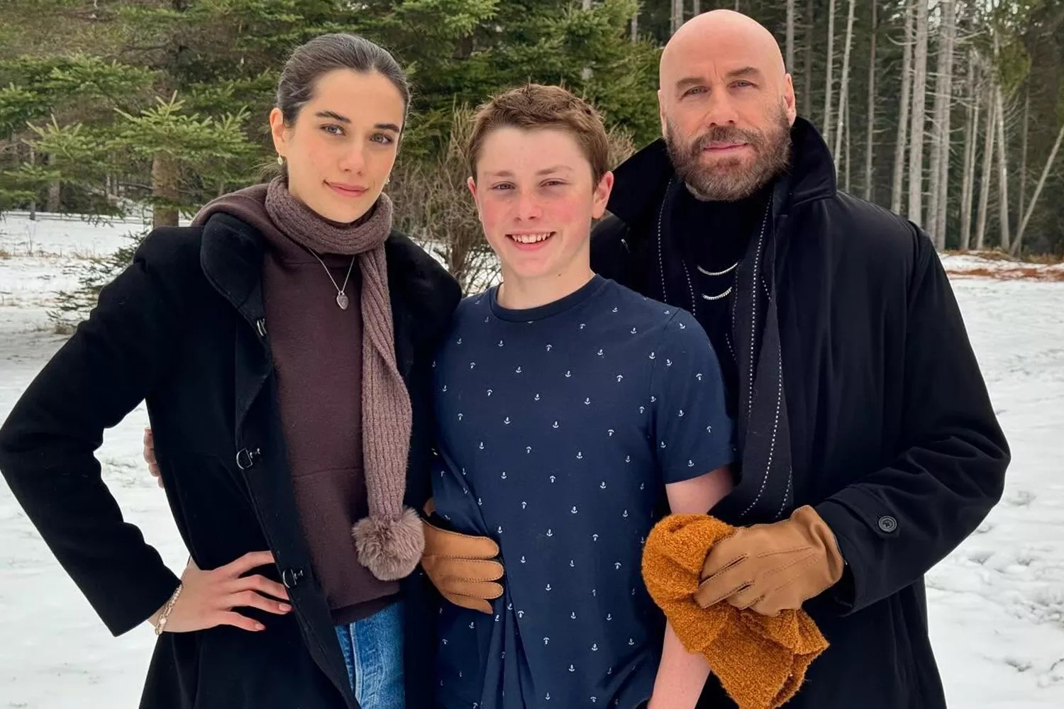 John Travolta Celebrates the New Year with Kids Ella and Ben