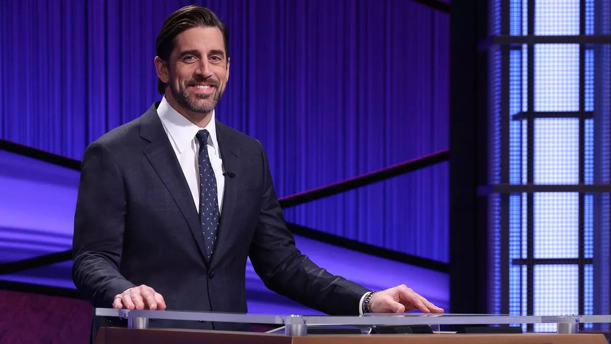Aaron Rodgers hosting Jeopardy