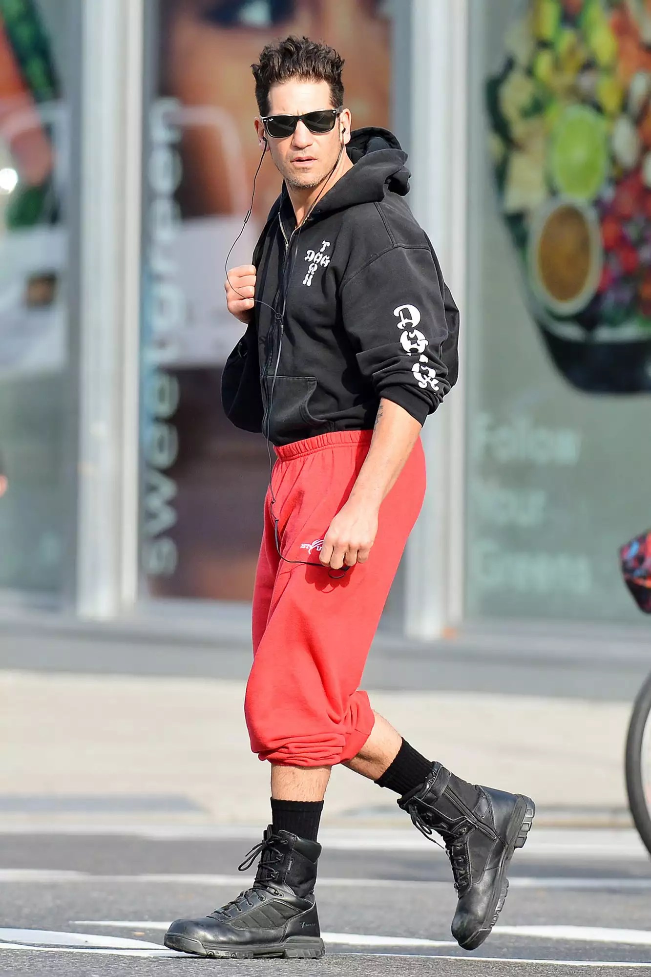 Jon Bernthal is pictured stepping out in New York City