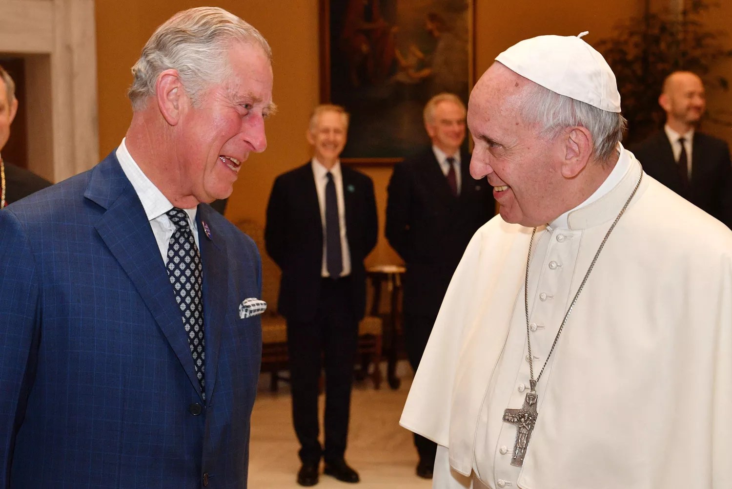 Pope Francis meets with Prince Charles, Prince of Wales on April 4, 2017 in Vatican City, Vatican.