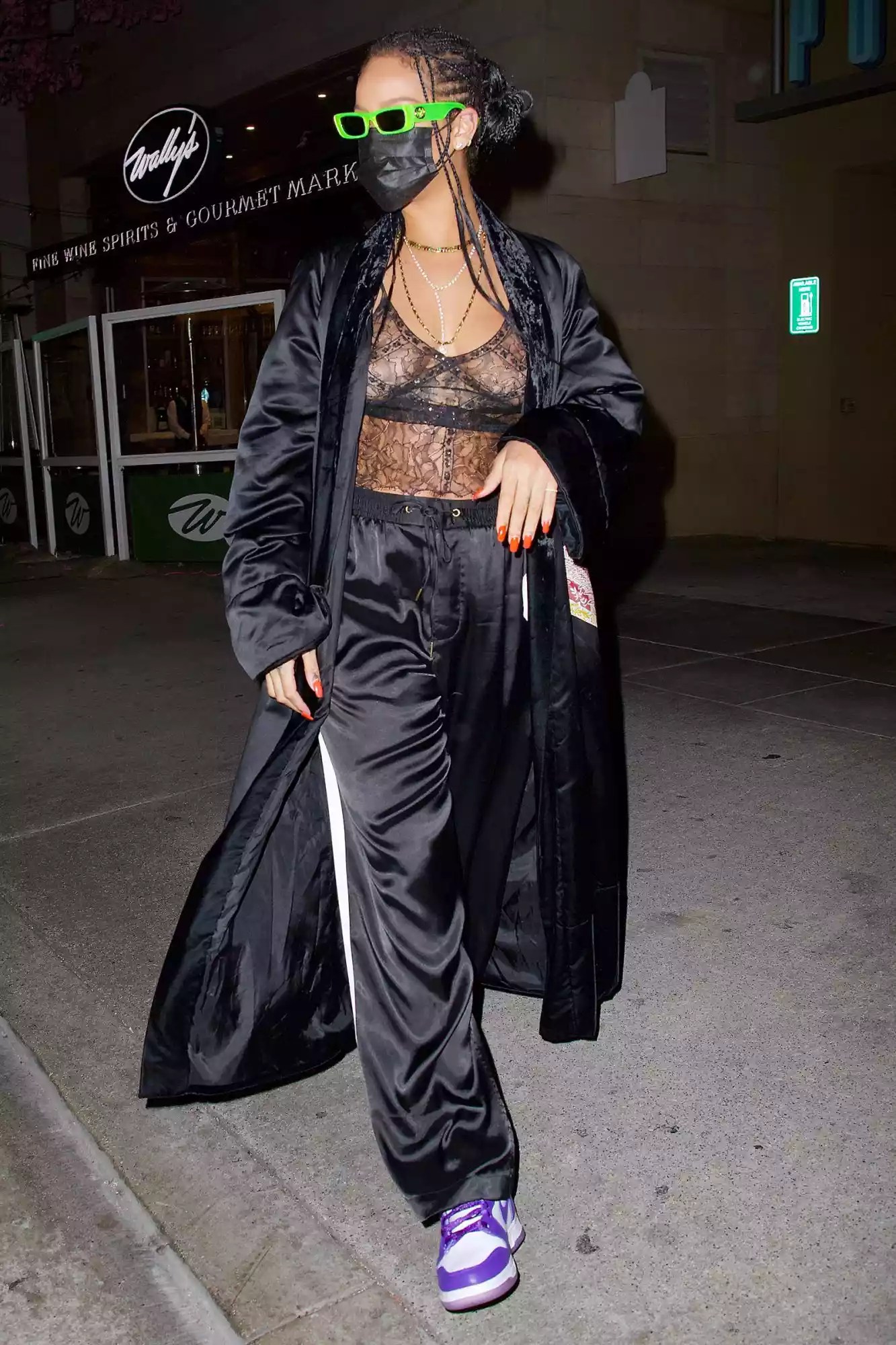 Rihanna Wears Her Savage x Fenty Lingerie For Late Night Dinner At Wally&rsquo;s In Beverly Hills
