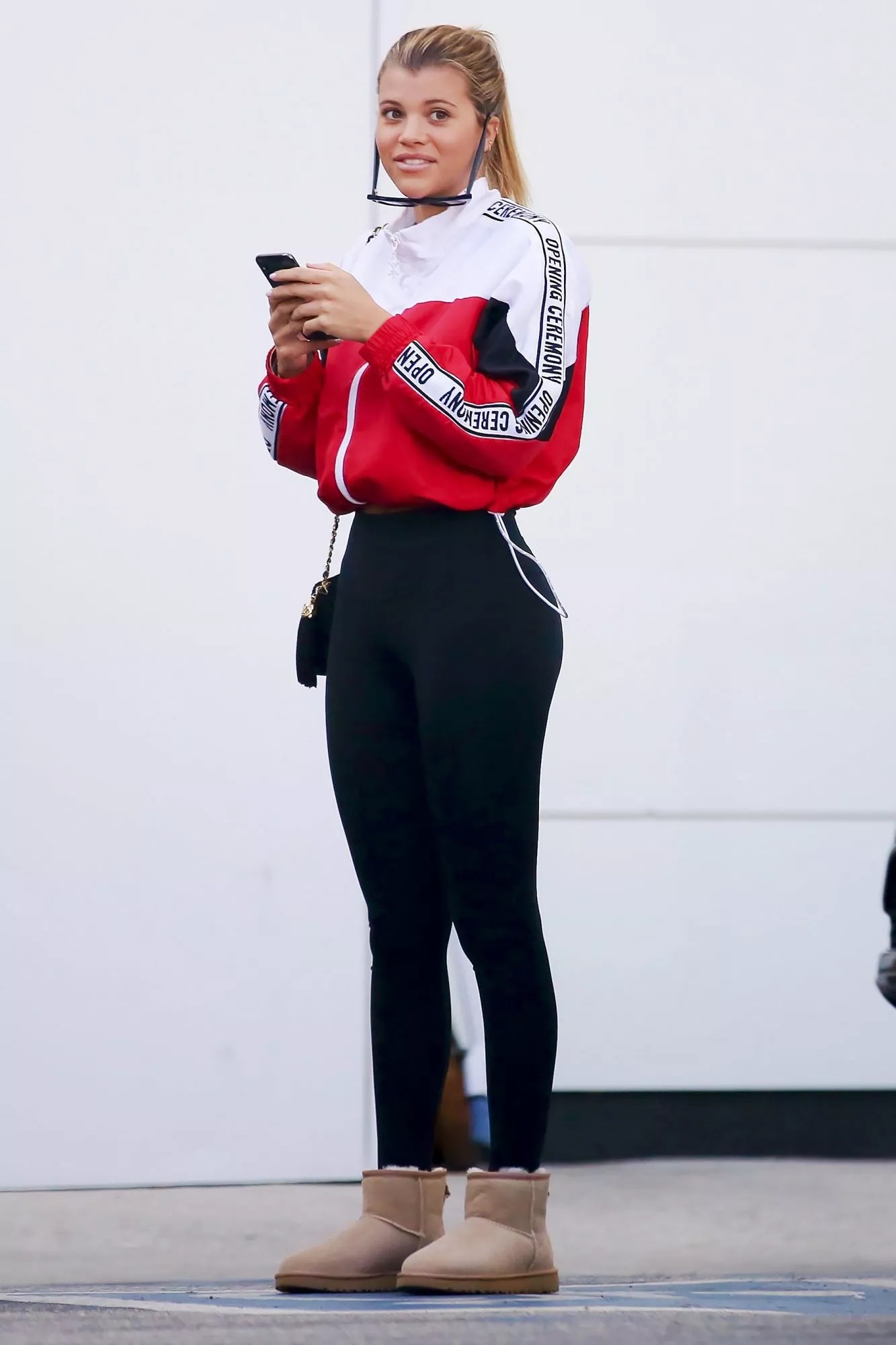 Sophia Richie Is Seen Texting While Waiting For Her Car At The Valet