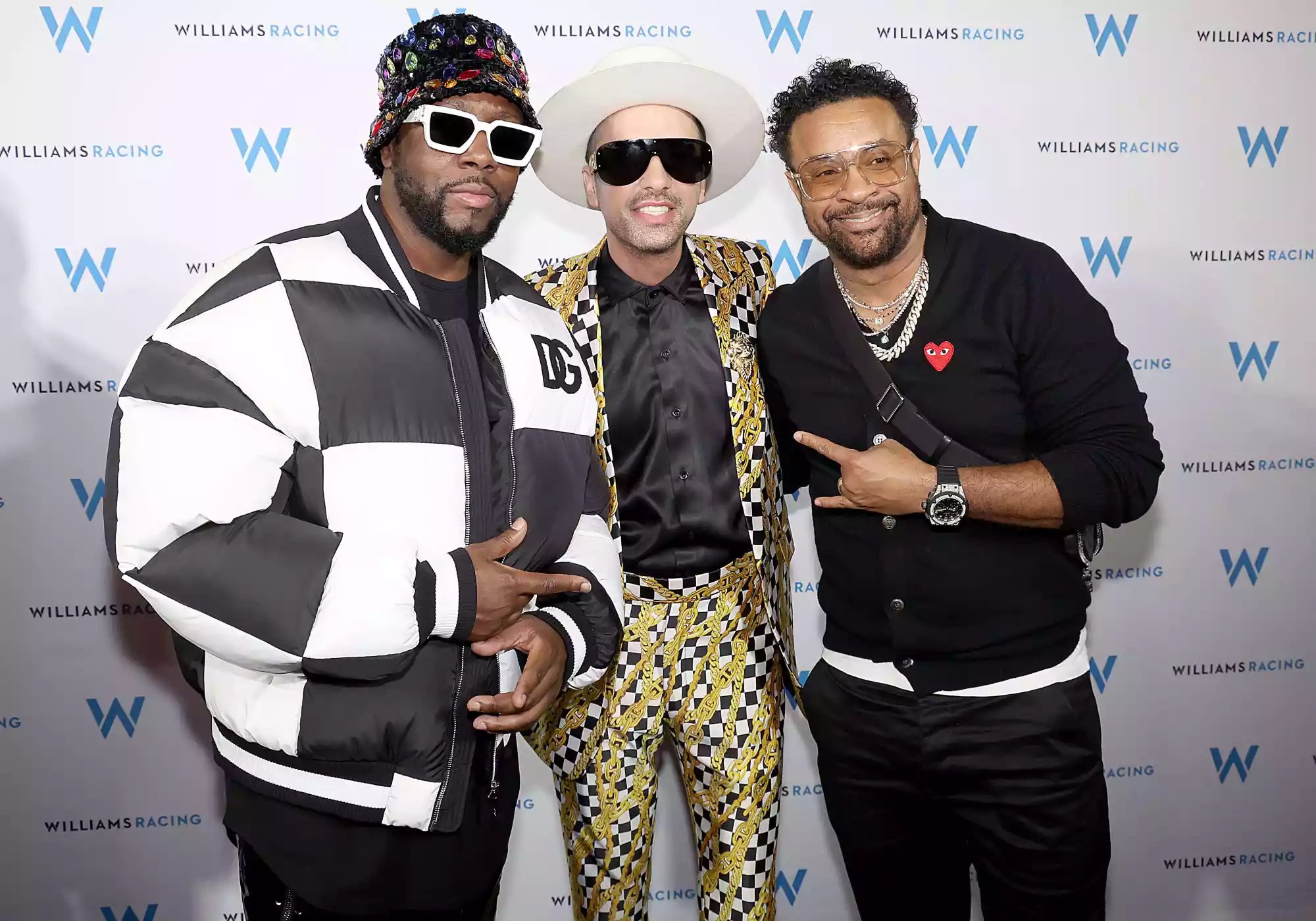 AUSTIN, TEXAS - OCTOBER 21: (L-R) Wyclef Jean, DJ Cassidy and Shaggy attend Williams Racing Presents: DJ Cassidy&rsquo;s &ldquo;Pass The Mic&rdquo; LIVE featuring performances by Robin Thicke, Shaggy And Wyclef Jean at ACL Live &amp; 3TEN at ACL Live on October 21, 2022 in Austin, Texas. (Photo by Gary Miller/Getty Images)