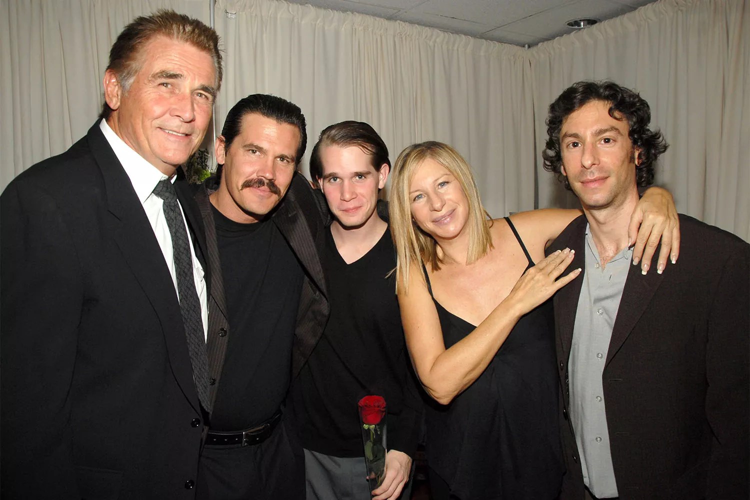 (EXCLUSIVE, Premium Rates Apply) James Brolin, Josh Brolin (James Brolin&rsquo;s son), Trevor Brolin (James Brolin&rsquo;s grandson), Barbra Streisand and her son Jason Gould (Photo by Kevin Mazur/WireImage)