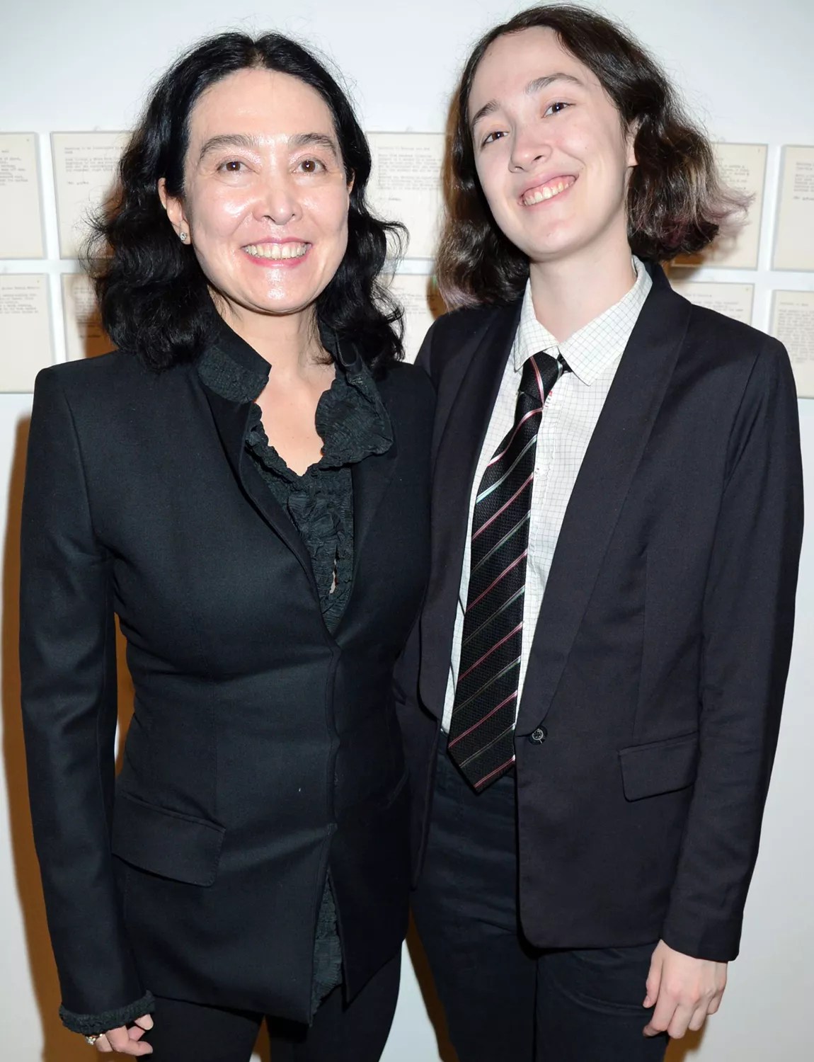 Kyoko Ono and Emi Helfrich, daughter and granddaughter of Yoko Ono Yoko Ono &lsquo;Music of the Mind&rsquo; Opening Reception, Tate Modern, London,